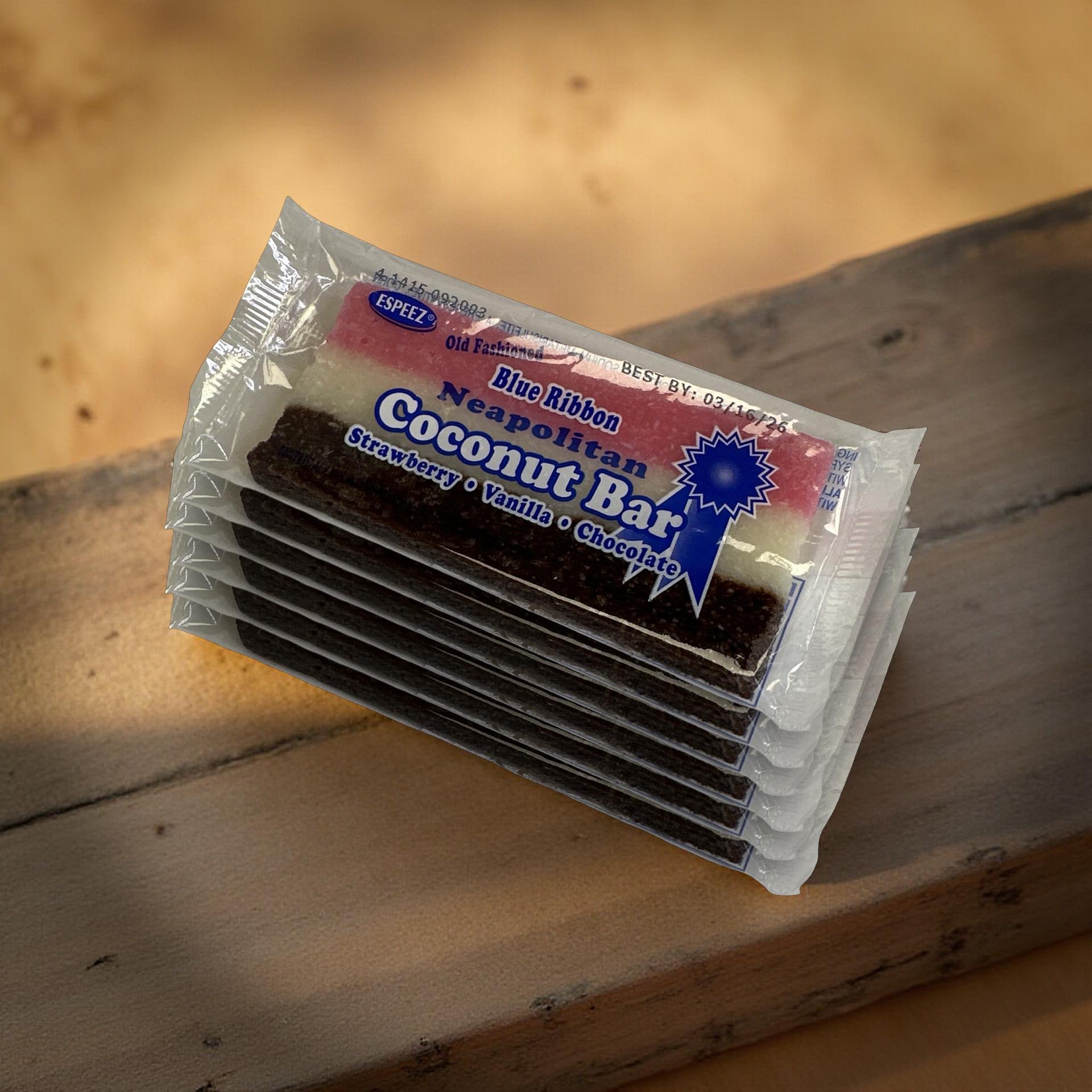 Nostalgic Candy Neopolitan Chewy Coconut Bars, 2 Oz, Pack of 6 3