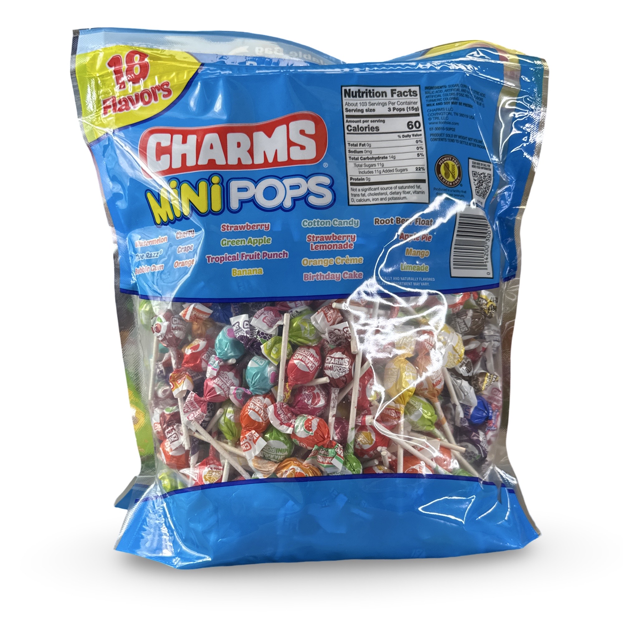Charms Mini Pops, Classic Candy, 18 Flavors, 300 Lollipops 2