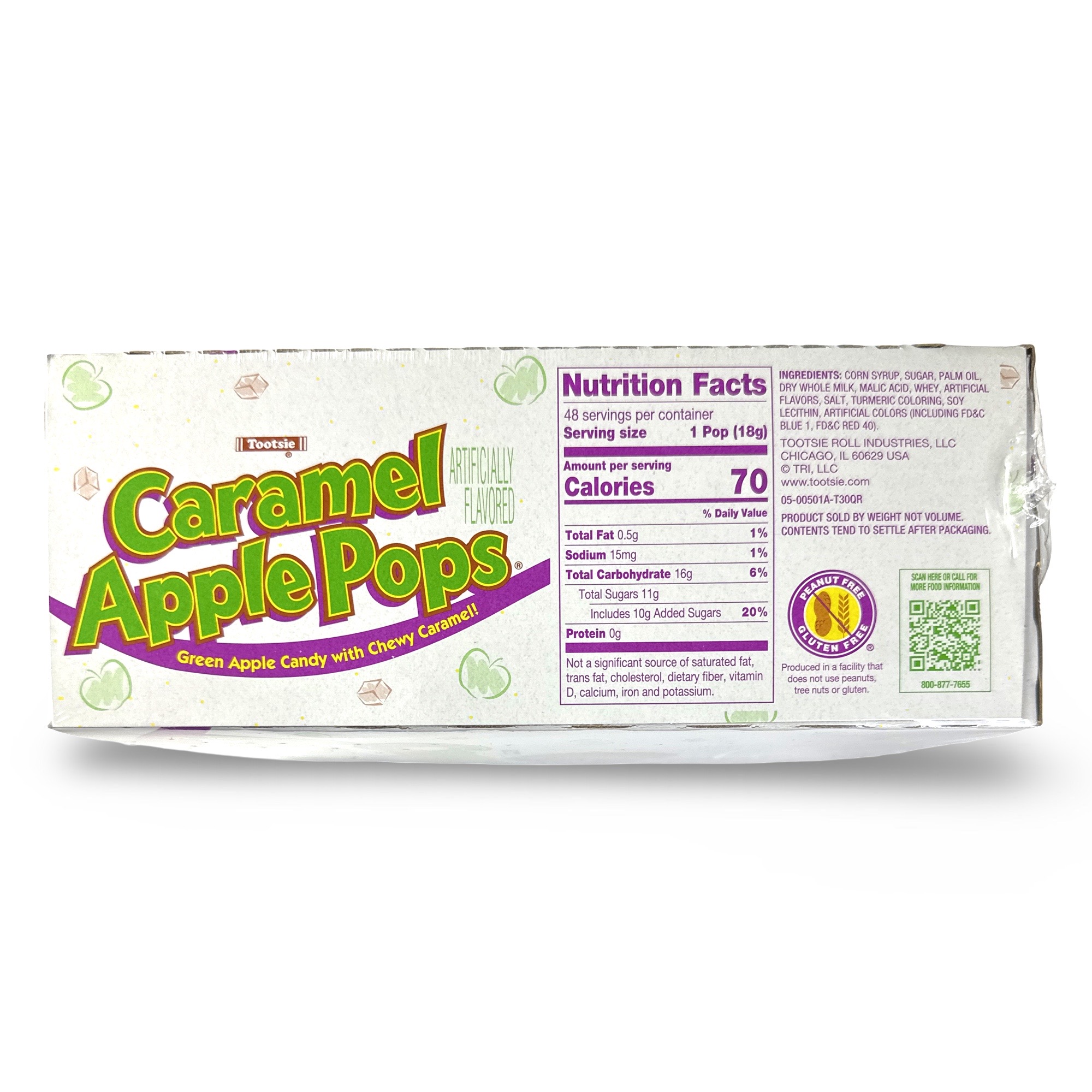 Caramel Apple Pops, Green Apple Candy With Chewy Caramel, 48 Count Box 2