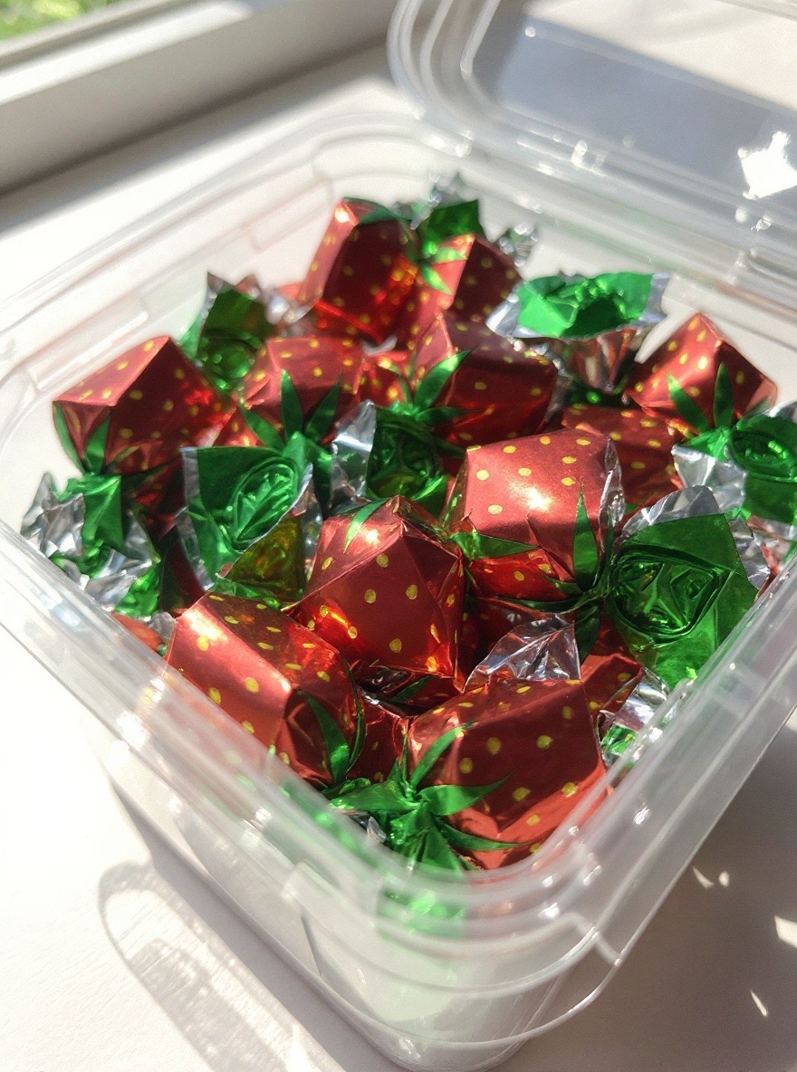 Strawberry Filled Nostalgic Grandma Candy | Classic Fruity Liquid Center Treats | 2 Bulk 8 Oz Tubs (1 Lb Total) 4