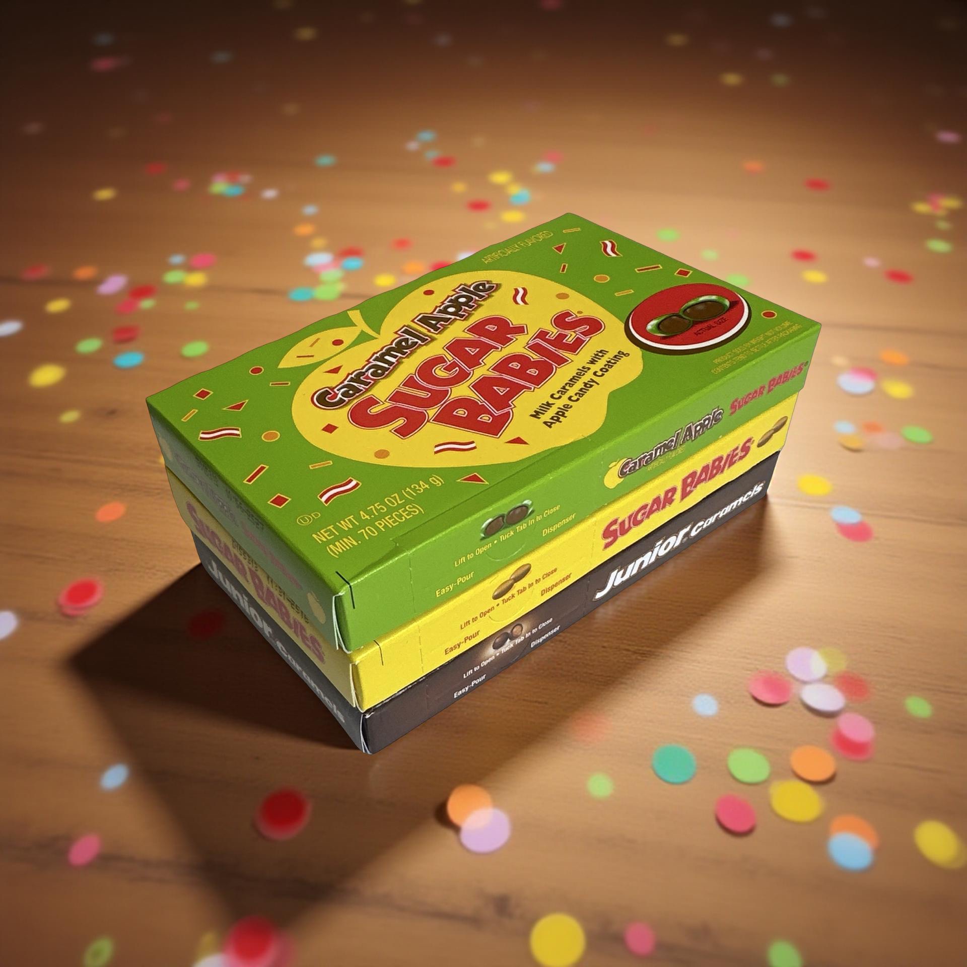 Sugar Babies Candy Coated Caramels Variety Featurig Caramel Apple, Original and Junior Caramels, Movie Theater Boxes 5