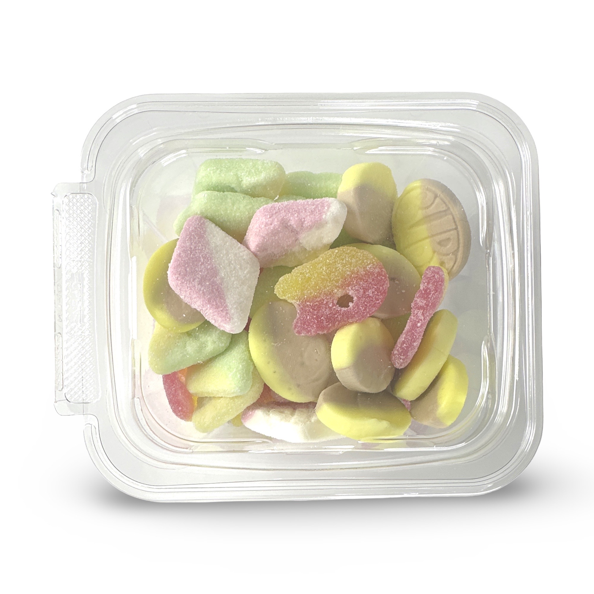 Authentic Swedish Candy Bubs In a Tub 4 Flavor Variety Mix, Banana Toffee, Strawberry Vanilla, Tutti Frutti, and Lemon Raspberry, 8 Oz 2