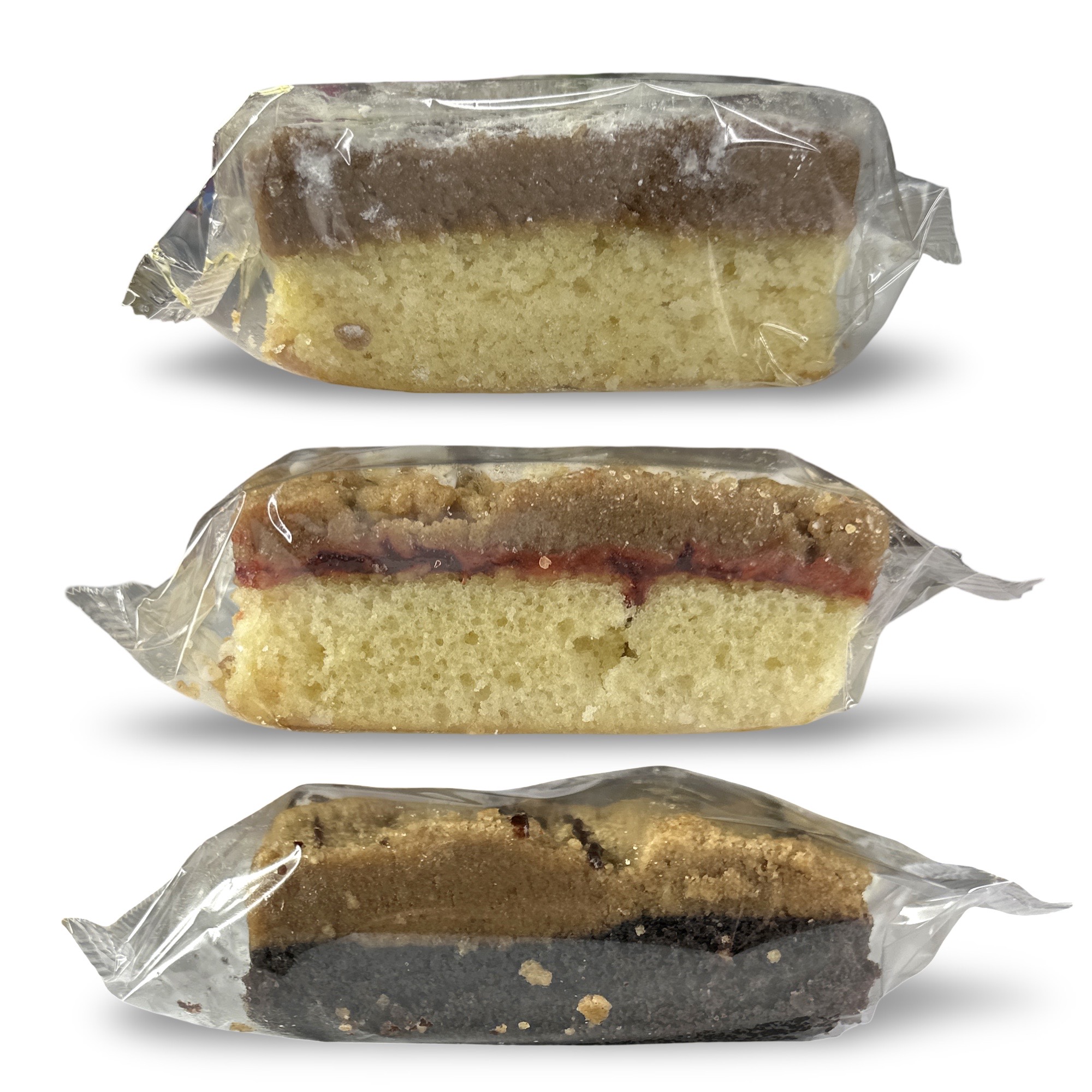 Carlotta's Bakery Authentic Traditional New York Style Crumb Cake Single Serve Massive 6 Oz Variety, Original, Chocolate and Raspberry, 6 Packs (2 Lbs) 5