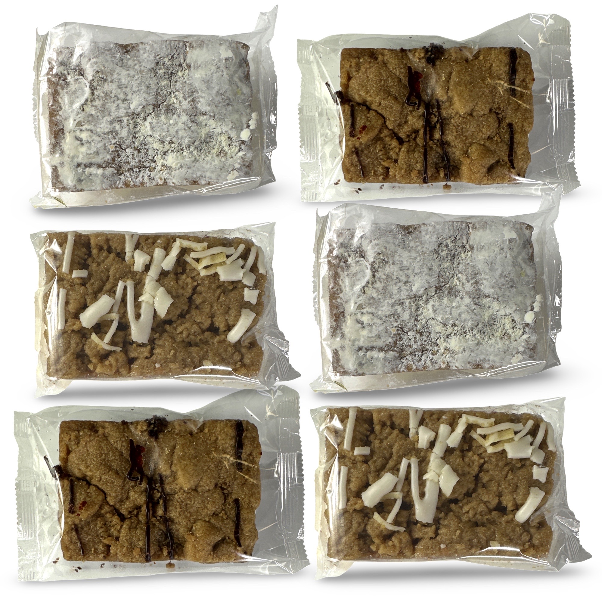 Carlotta's Bakery Authentic Traditional New York Style Crumb Cake Single Serve Massive 6 Oz Variety, Original, Chocolate and Raspberry, 6 Packs (2 Lbs)