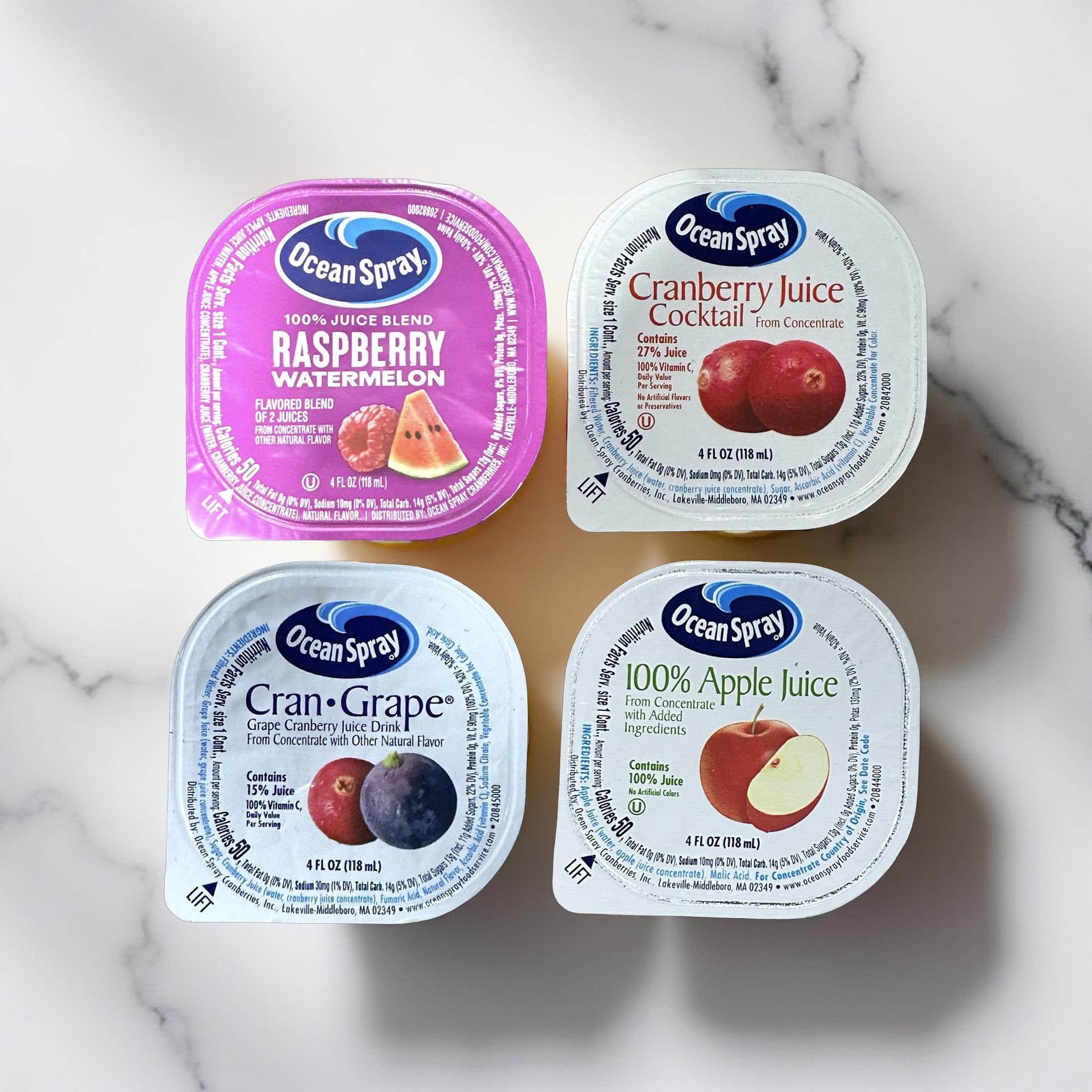 Ocean Spray Fruit Juice Individual Cups Flavors: Raspberry Watermelon, Apple, Cranberry and Cran-Grape, 24 Cups 5