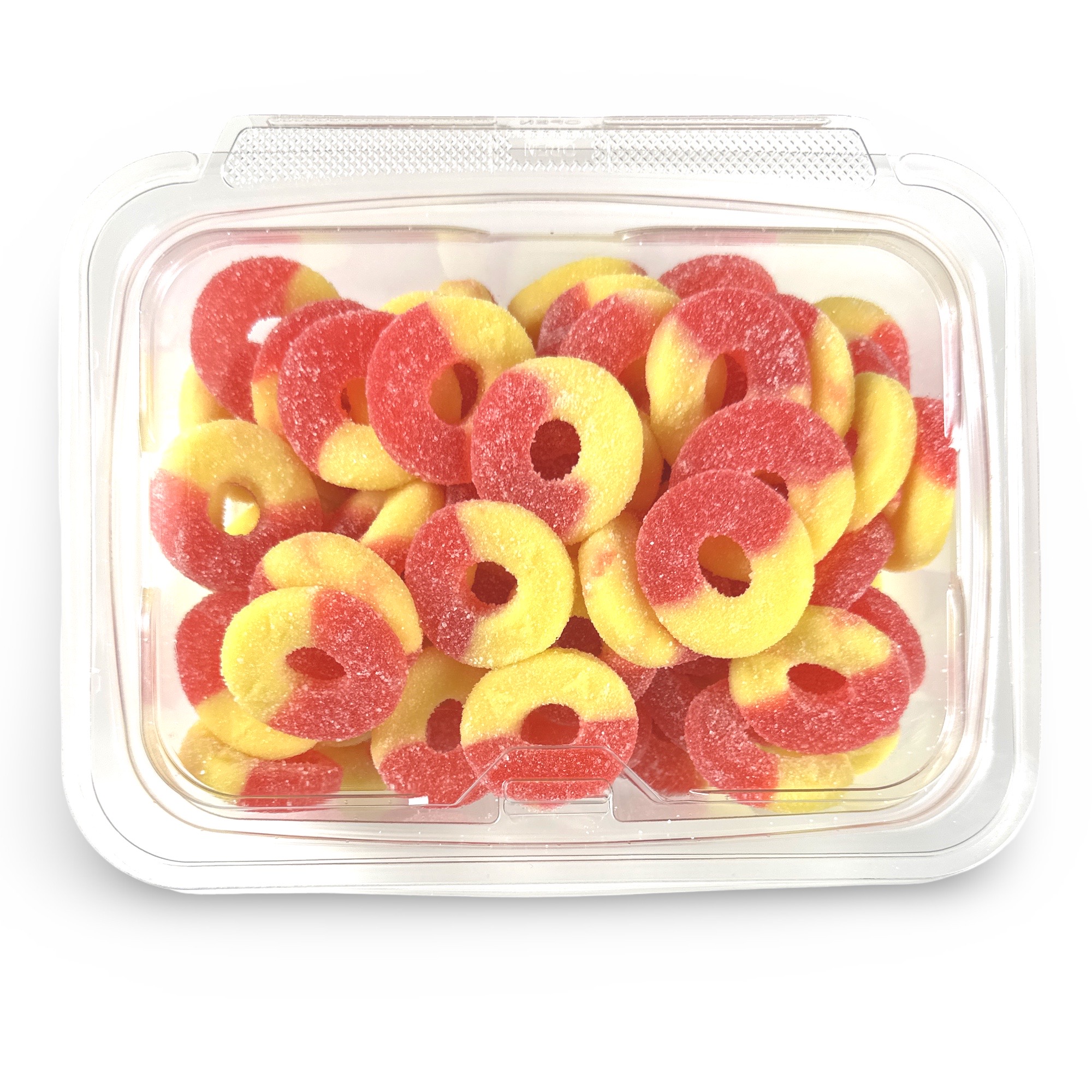 Fruity Flavorful Nostalgic Strawberry Banana Gummy Rings Candy 1lb.
