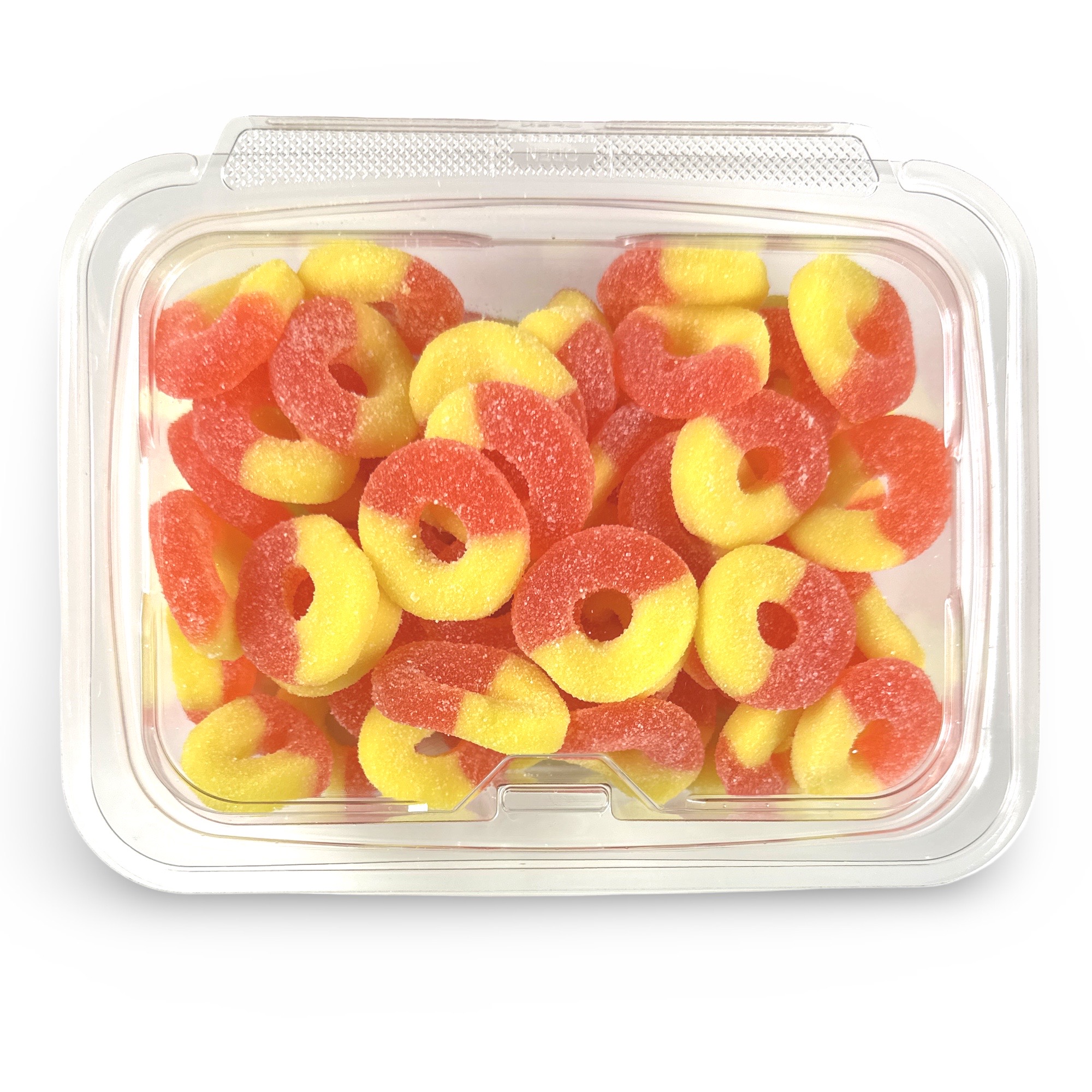 Fruity Flavorful Nostalgic Peach Gummy Rings Candy 1lb.