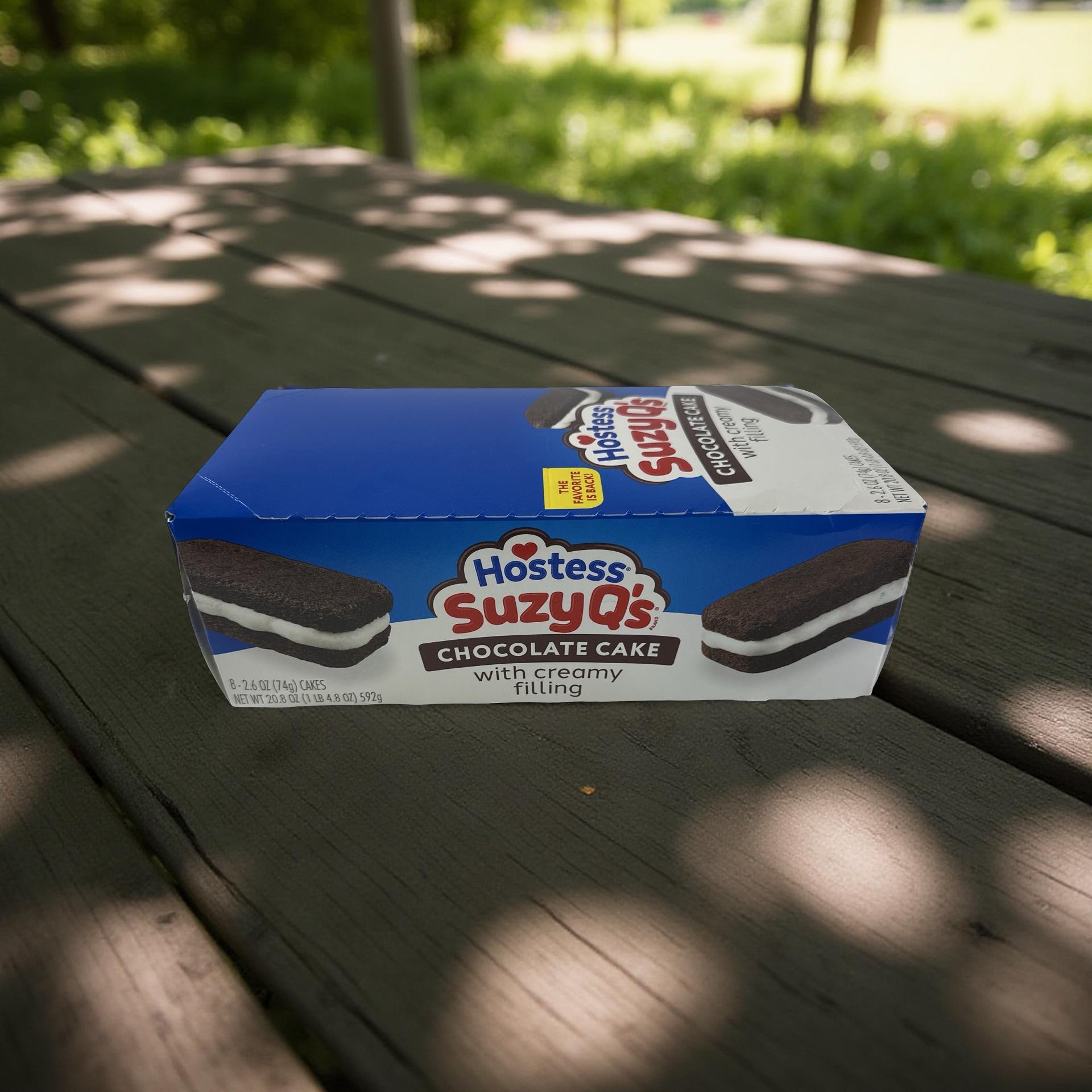 Hostess Suzy Q's Snack Cakes, Chocolate with Cream Filling, Full Size Single Serve Packs, 8 Per Box 3