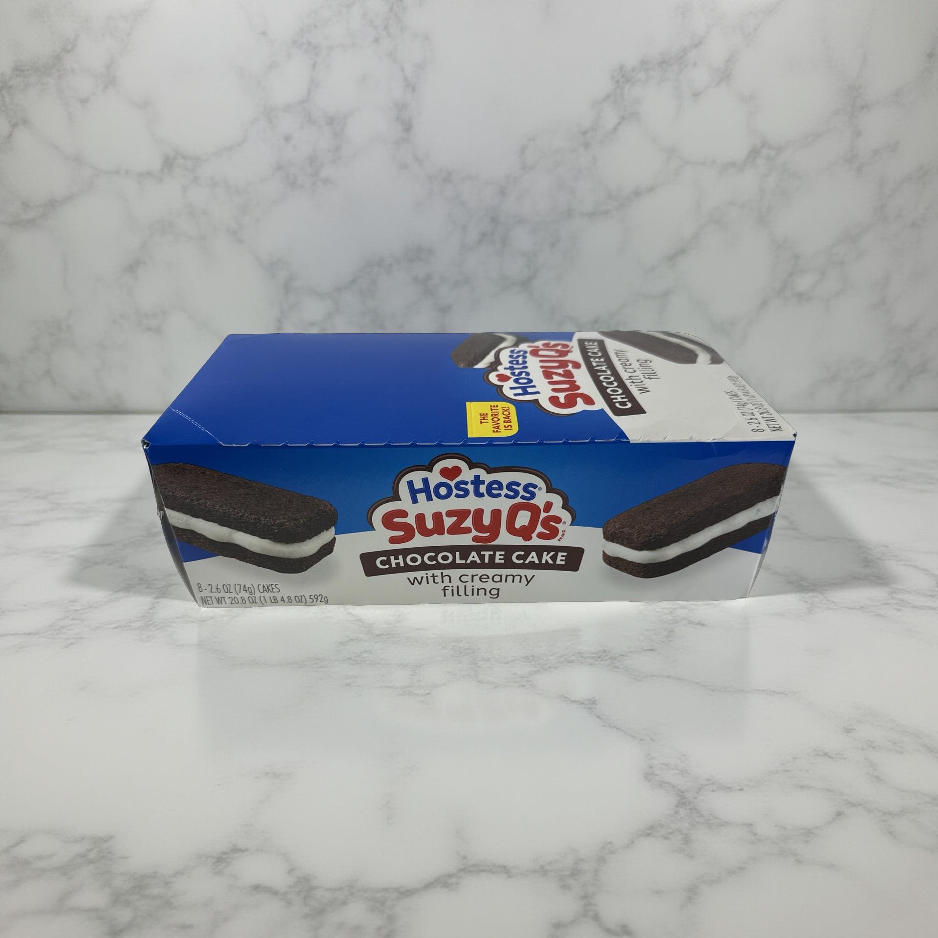 Hostess Suzy Q's Snack Cakes, Chocolate with Cream Filling, Full Size Single Serve Packs, 8 Per Box 4