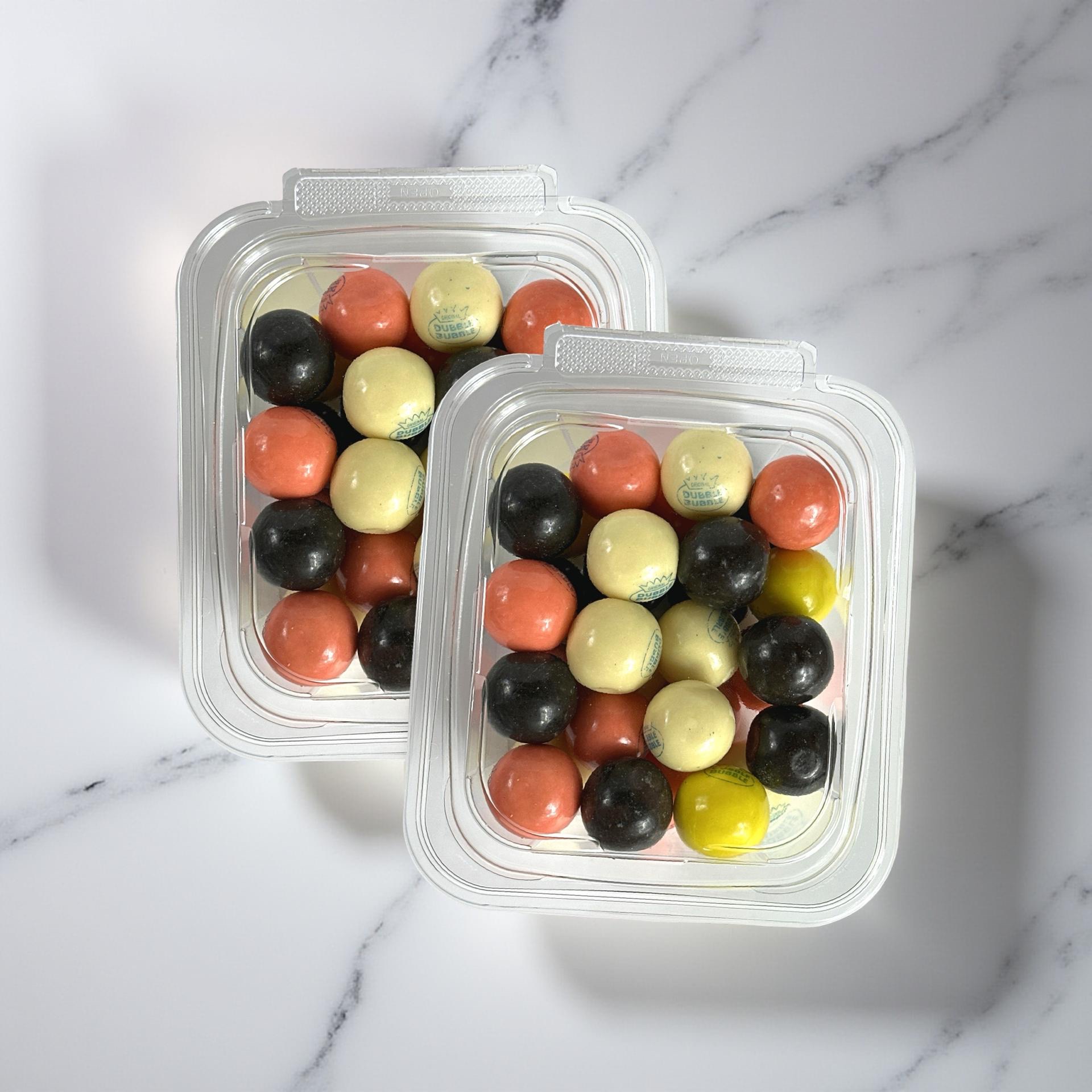 Dubble Bubble Retro Nostalgic Banana Split Gumballs Chewing gum Candy, 2 Tubs, ~1lb. 2