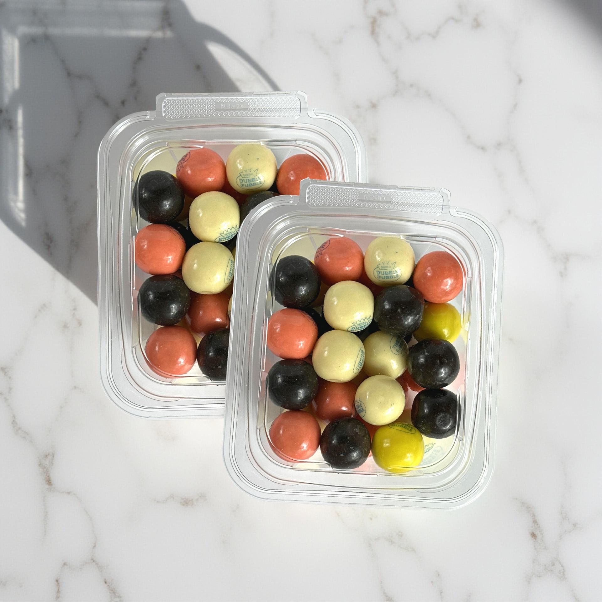 Dubble Bubble Retro Nostalgic Banana Split Gumballs Chewing gum Candy, 2 Tubs, ~1lb. 6