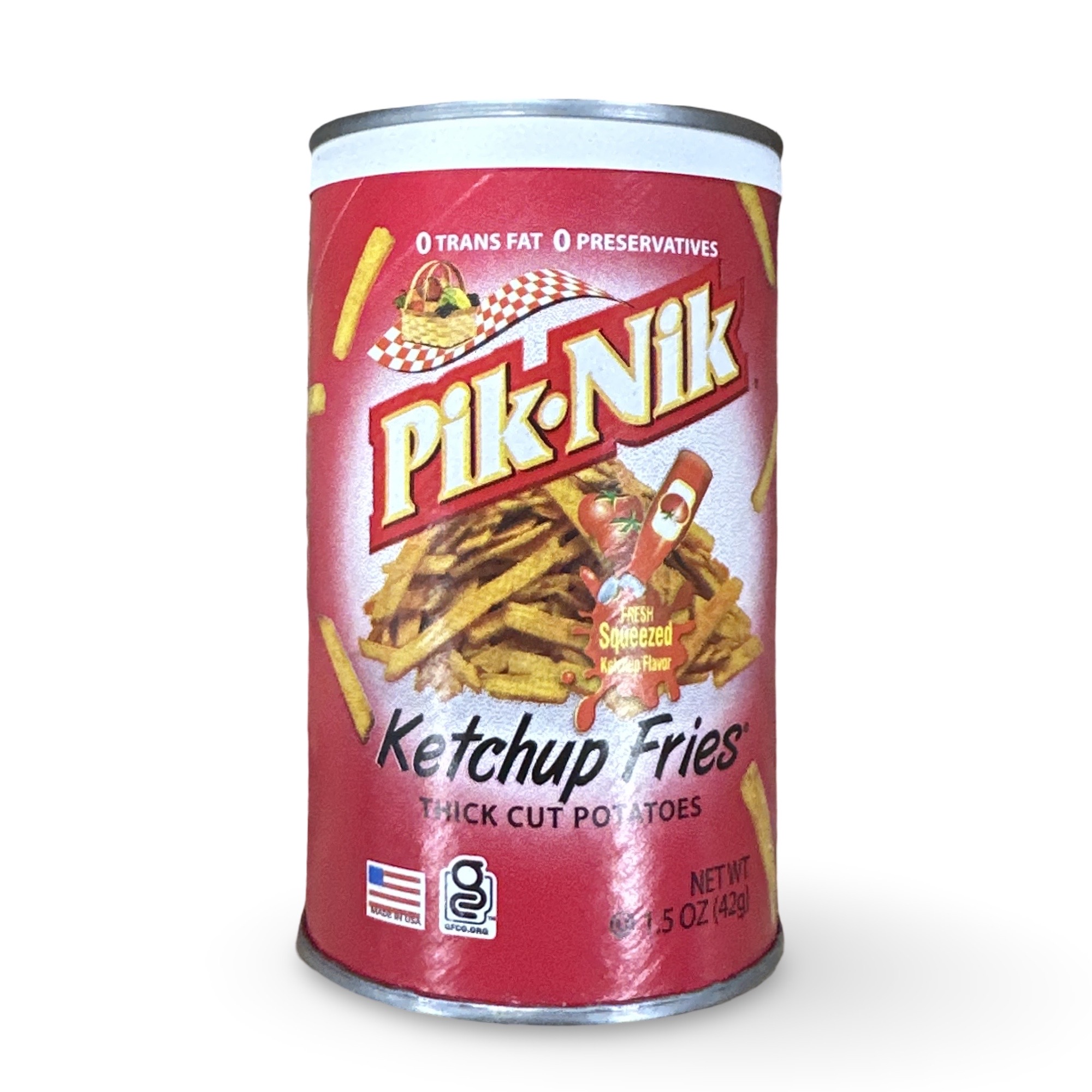 Pik Nik Nostalgic Shoestring Potato Sticks, Ketchup, 10 Total