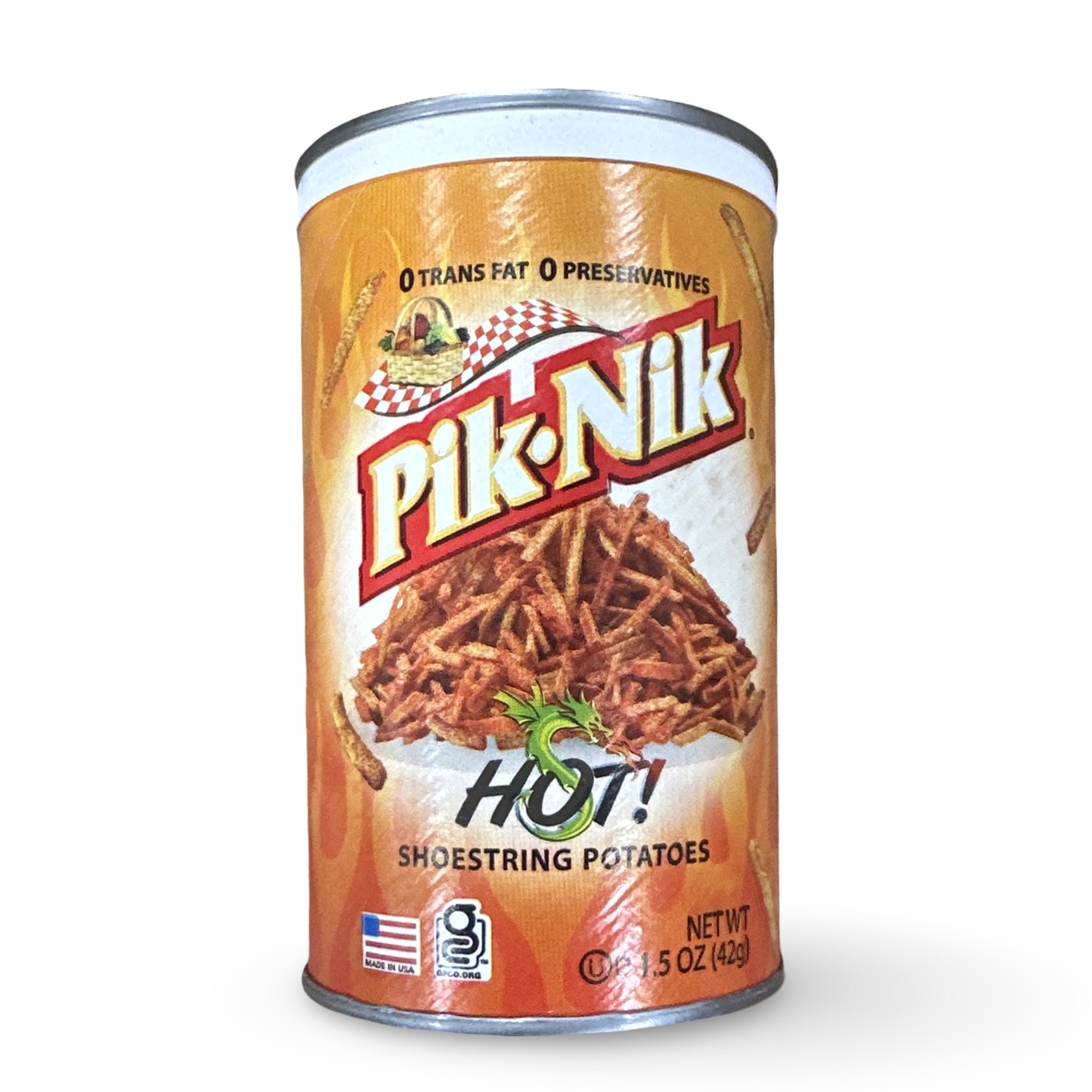 Pik Nik Nostalgic Shoestring Potato Sticks, Hot, 10 Total
