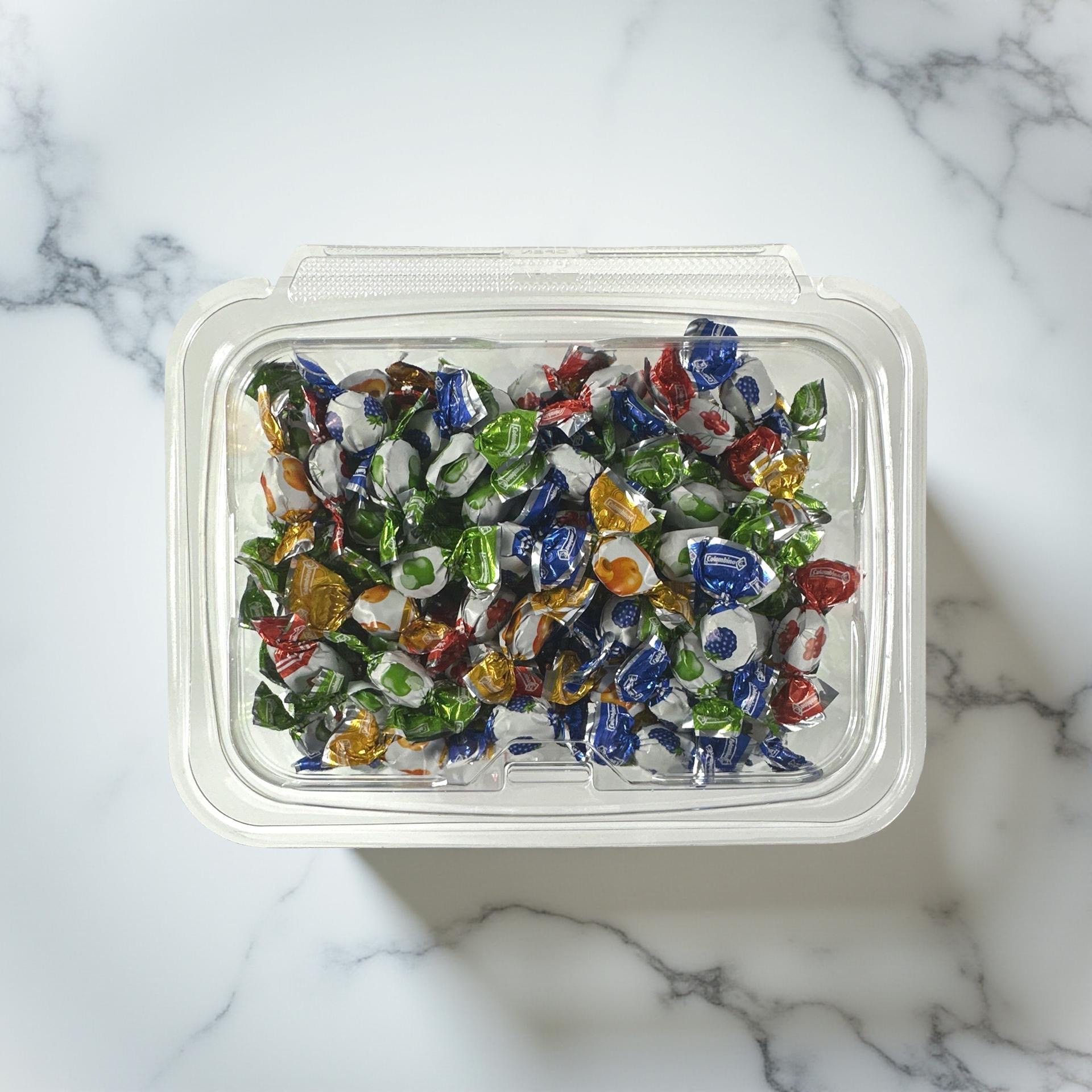 Mixed Flavor Delicate Mini Fruit Drops Nostalgic Grandma Candy | Cherry, Green Apple, Blackberry and Peach | 2 Bulk 8 Oz Tubs (1 Lb Total) 5