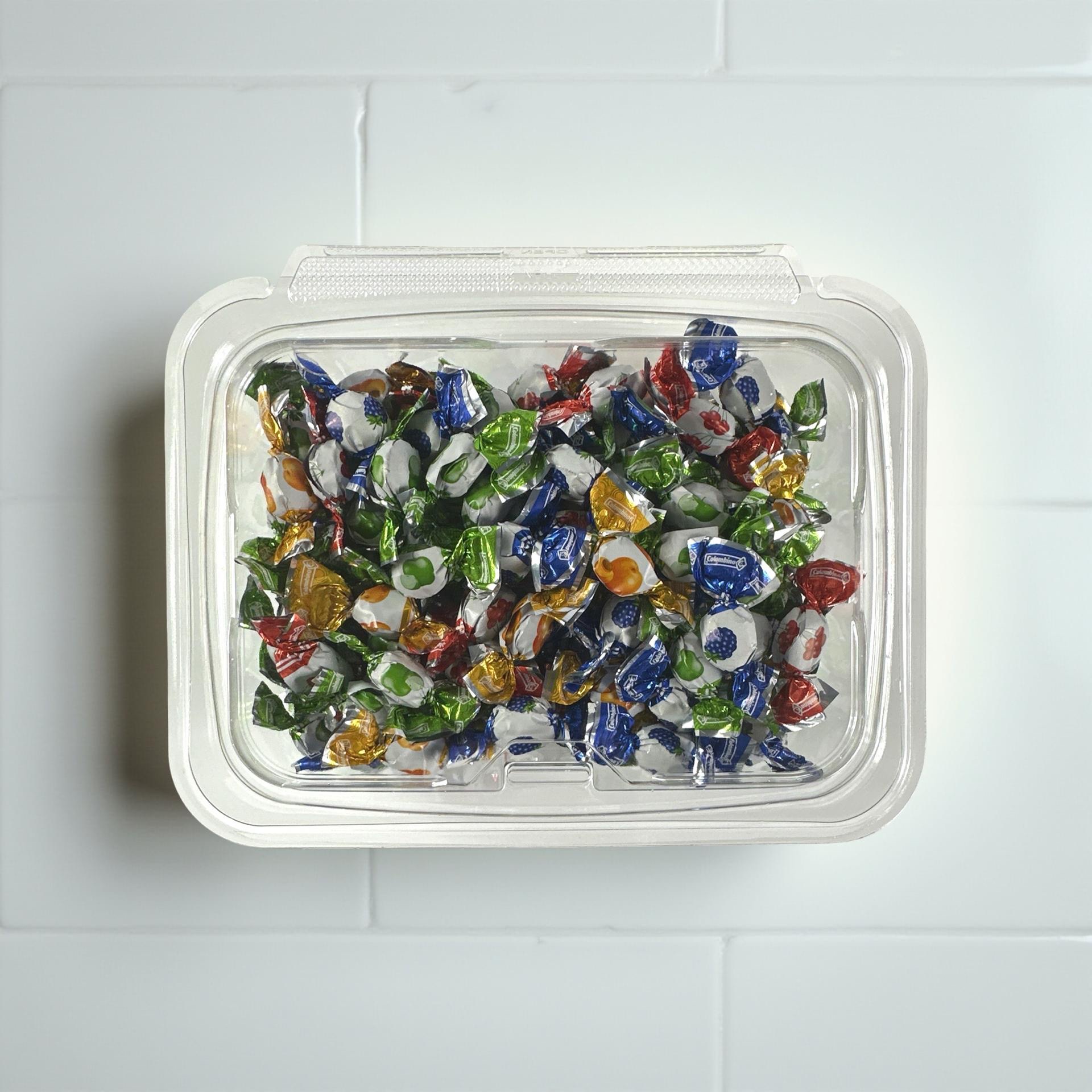 Mixed Flavor Delicate Mini Fruit Drops Nostalgic Grandma Candy | Cherry, Green Apple, Blackberry and Peach | 2 Bulk 8 Oz Tubs (1 Lb Total) 7