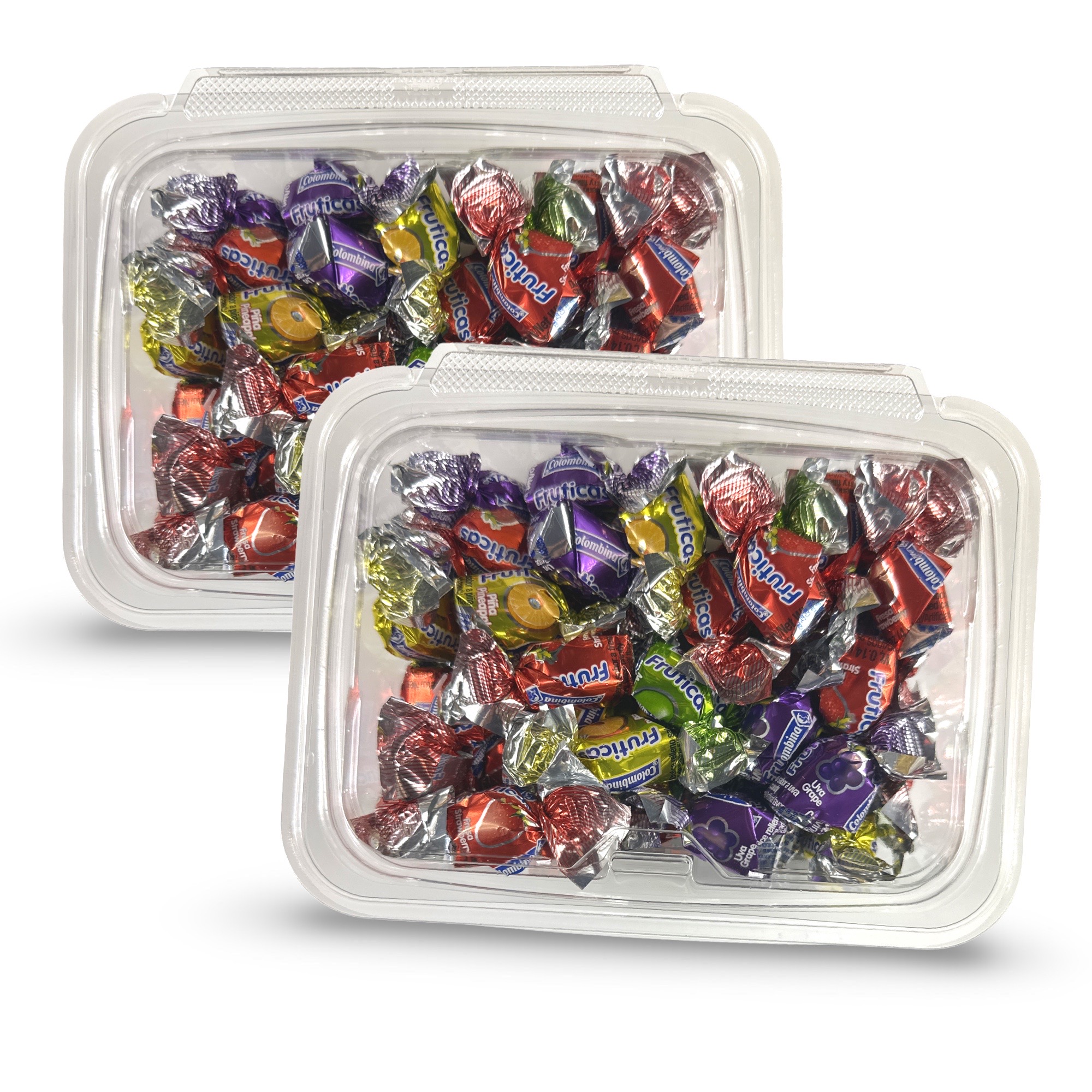 Mixed Fruit Filled Nostalgic Grandma Candy | Classic Apple, Pineapple, Grape and Strawberry Fruity Liquid Center Treats | 2 Bulk 8 Oz Tubs (1 Lb Total)