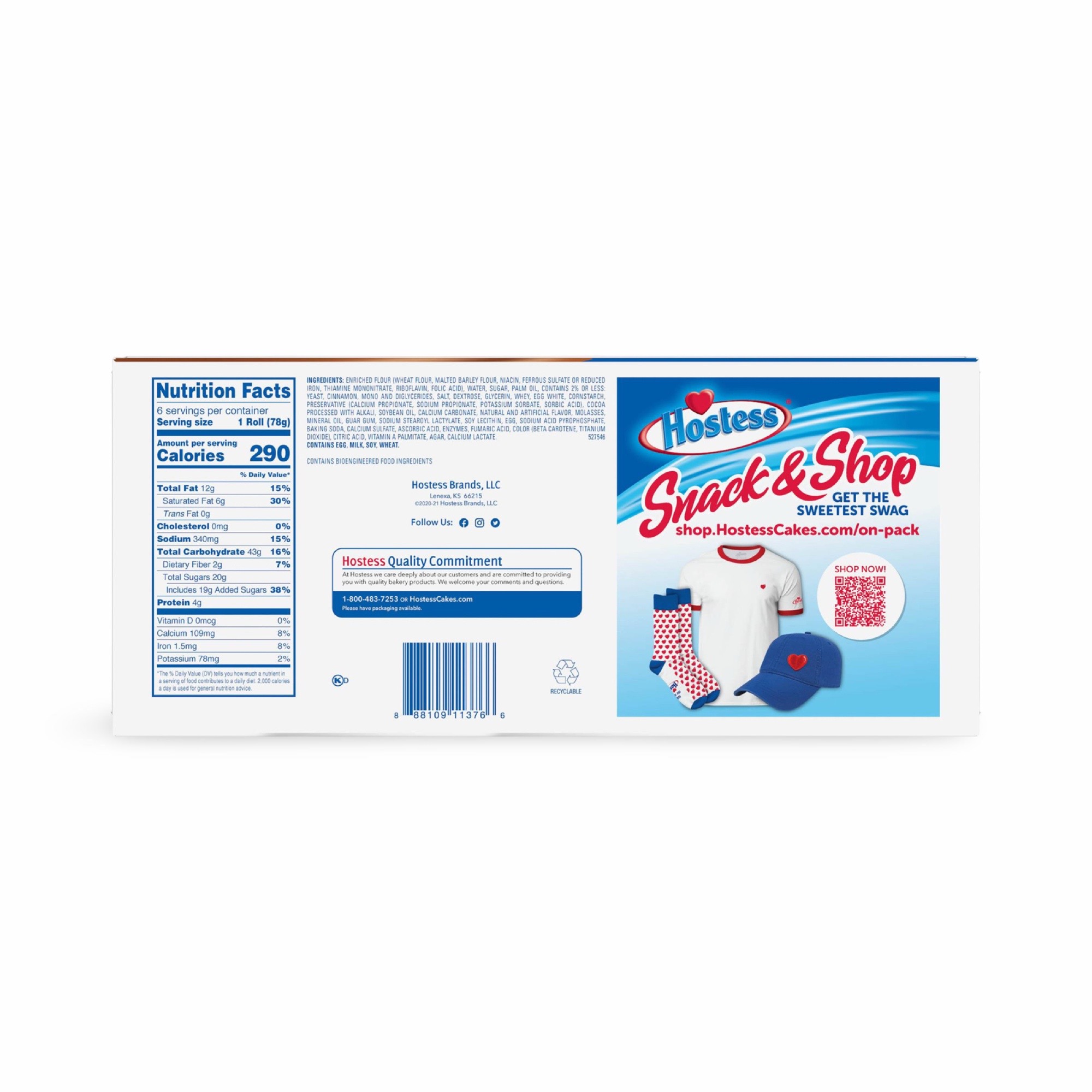 Hostess Cinnamon Rolls Snack Cake 6 Packs, 2 Boxes (12 Rolls Total) 2