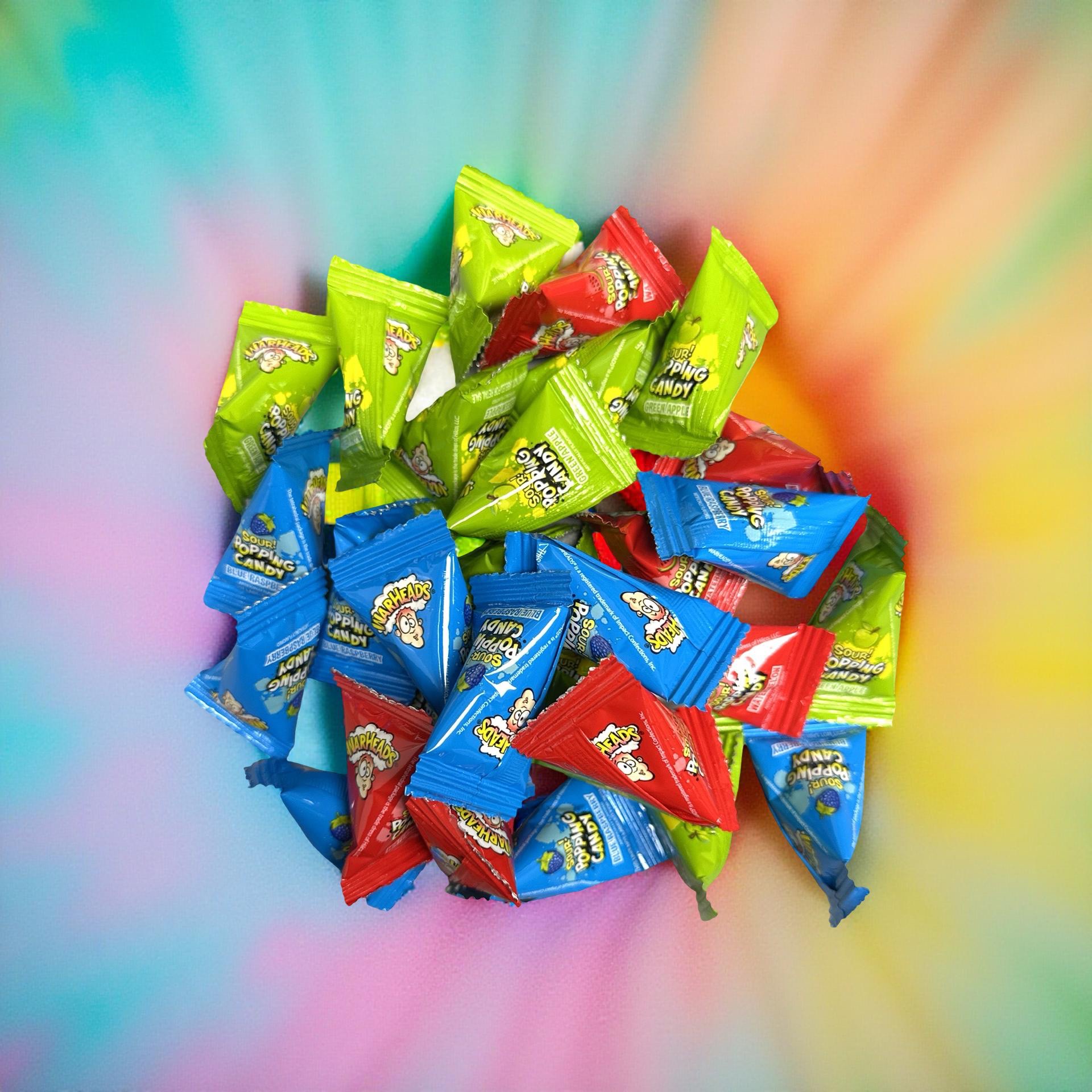 Warheads Popping Candy, Green Apple, Watermelon and Blue Raspberry, 30 units 2