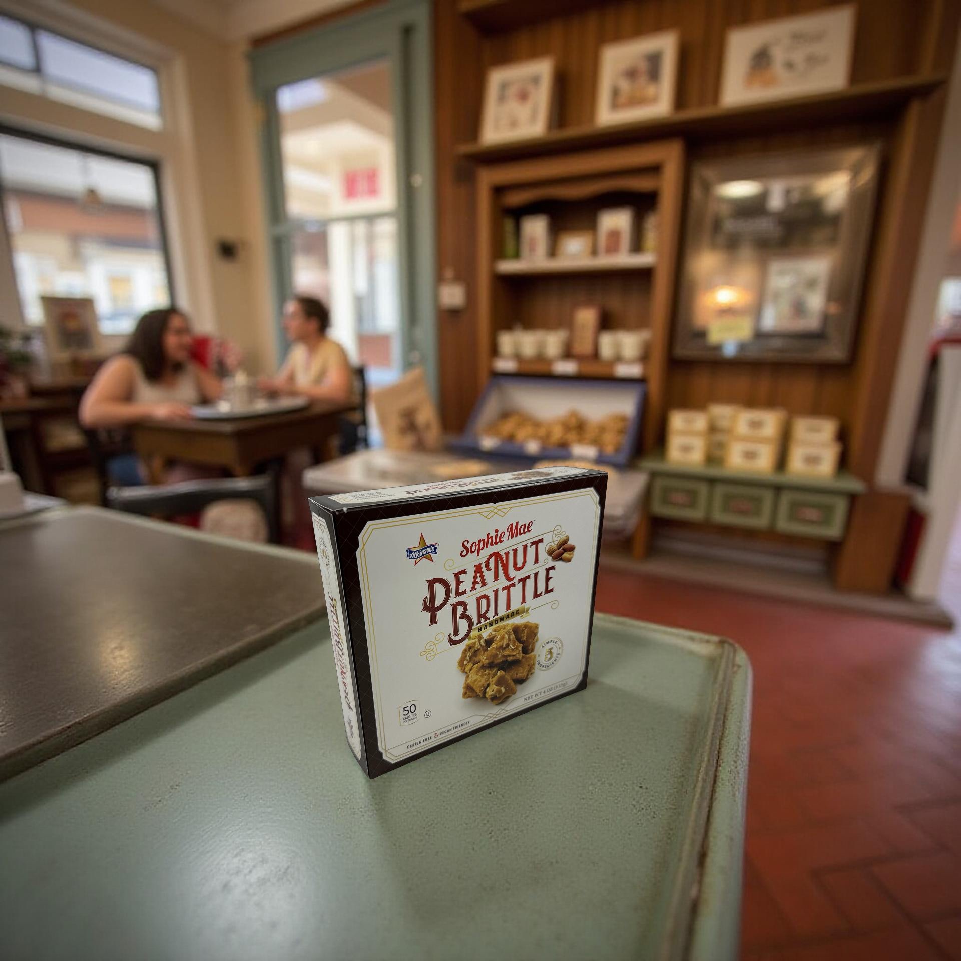 Sophie Mae Handmade Peanut Brittle, Nostalgic Candy, Giftable 4 Oz, 3 Boxes 5