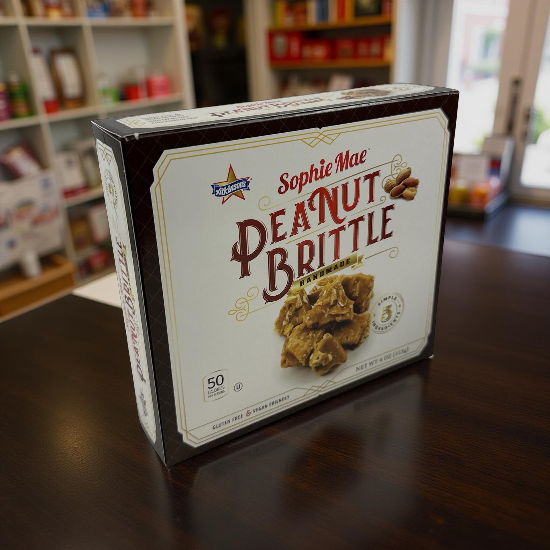 Sophie Mae Handmade Peanut Brittle, Nostalgic Candy, Giftable 4 Oz, 3 Boxes 4