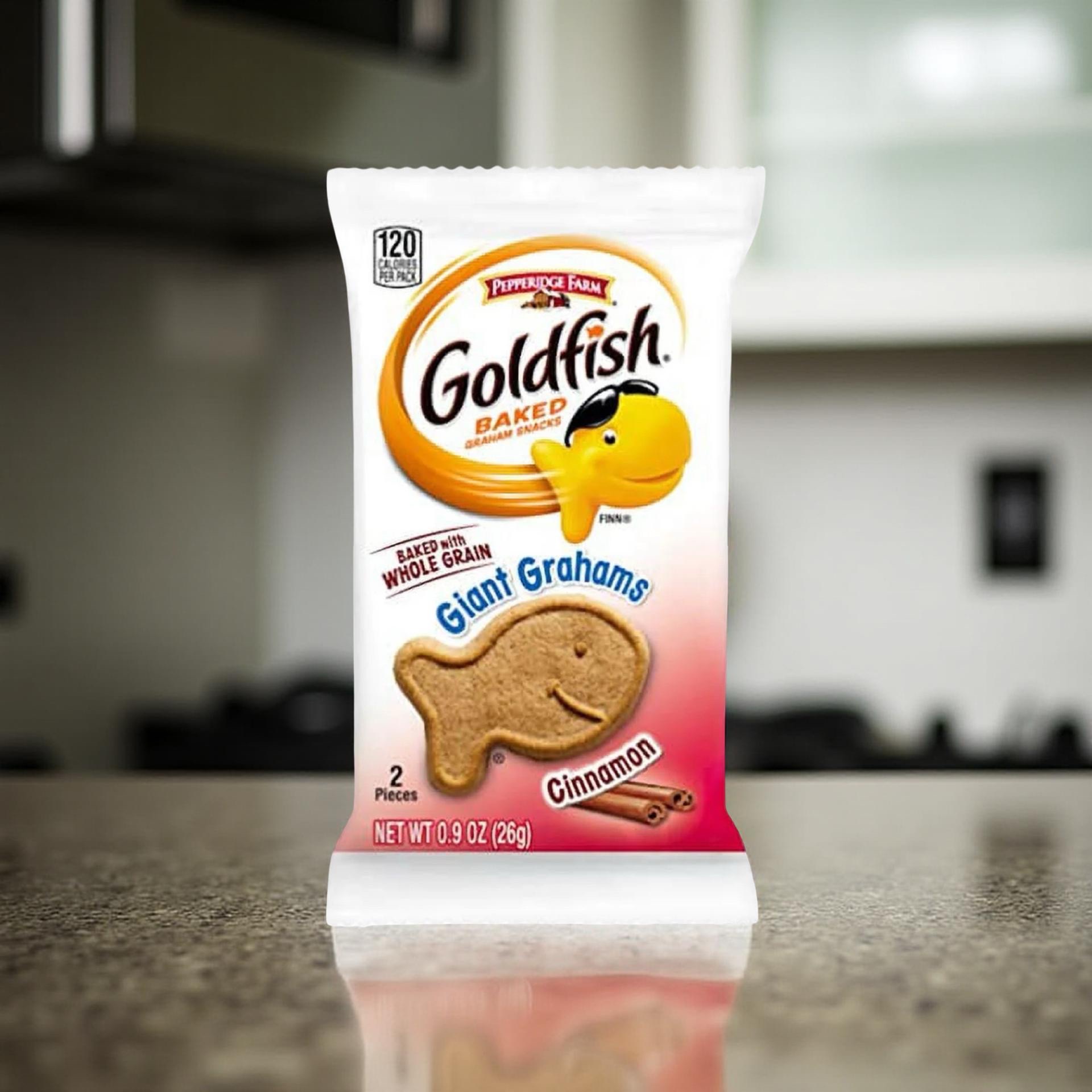 Giant Grahams Shaped Cinnamon Goldfish | .9 Oz, 30 Pack 3