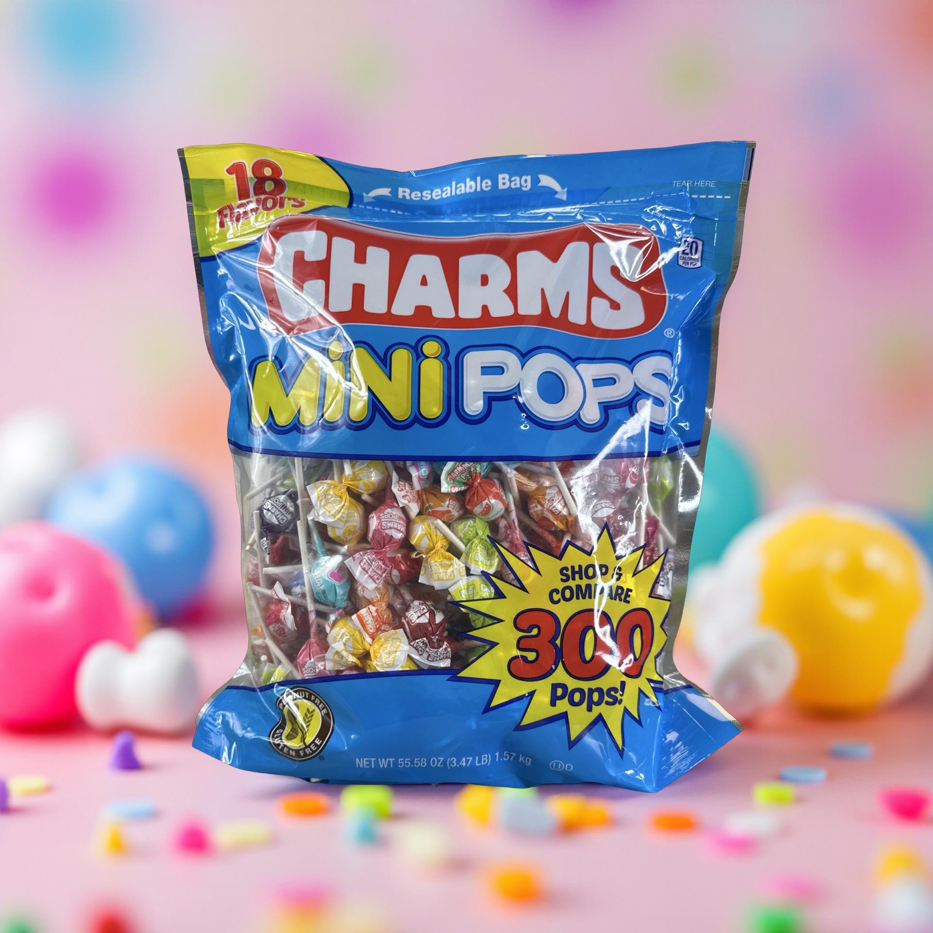 Charms Mini Pops, Classic Candy, 18 Flavors, 300 Lollipops 4