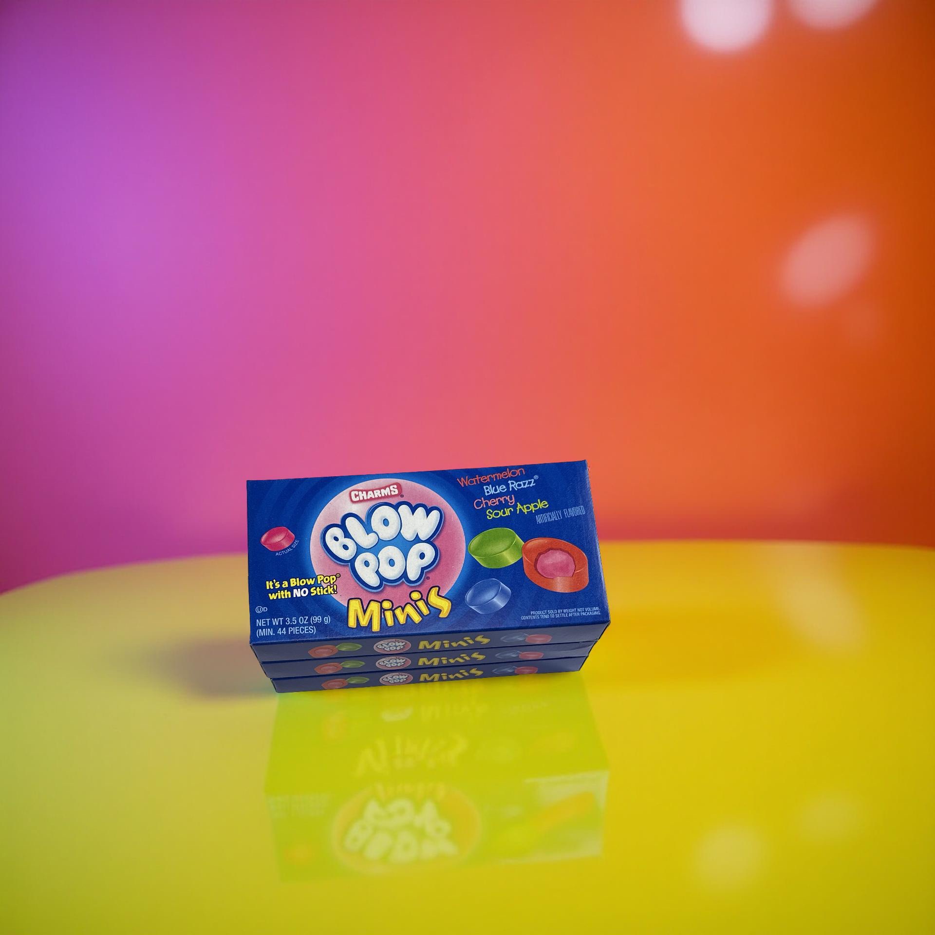 Blow Pop Minis, Blow Pops with No Stick, Movie Theater Box, 3 Count 5