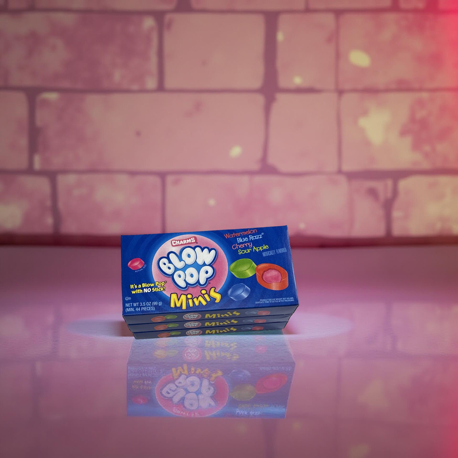 Blow Pop Minis, Blow Pops with No Stick, Movie Theater Box, 3 Count 6