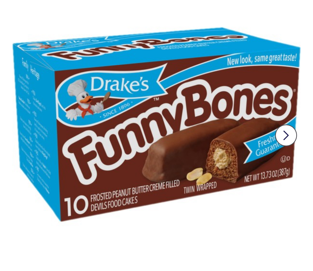 Little Debbie Nutty Buddy Cake vs. Drake's Funny Bones Combo Pack, Cream Filled Snack Cakes, 1 Each 2