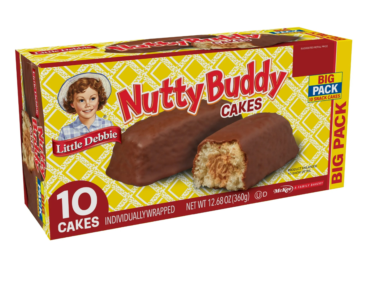 Little Debbie Nutty Buddy Cake vs. Drake's Funny Bones Combo Pack, Cream Filled Snack Cakes, 1 Each 3