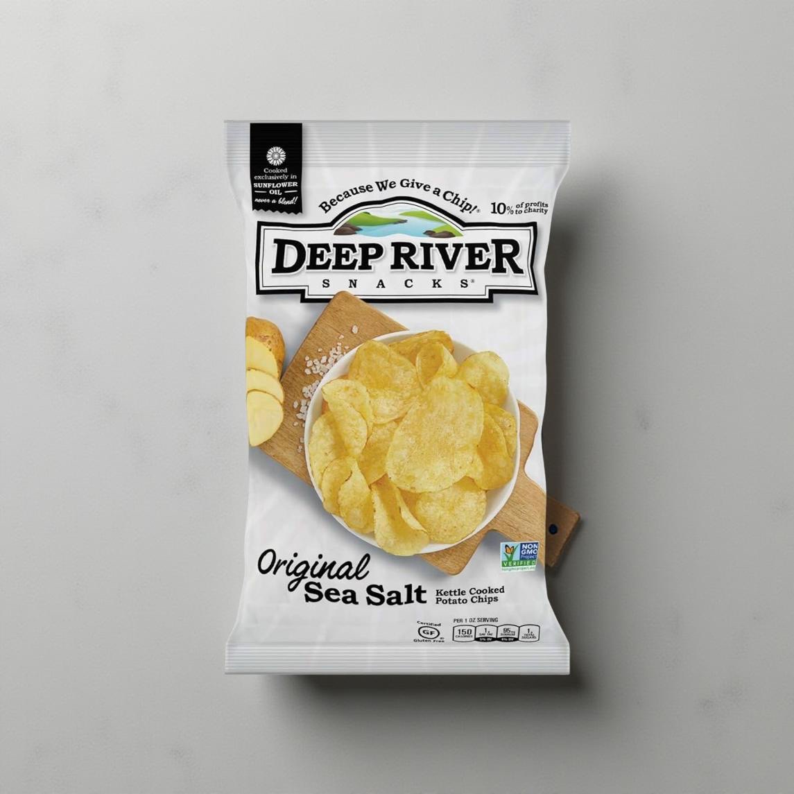 Deep River Snacks Original Sea Salt Kettle Cooked Potato Chips, 0.75 Ounce -- 120 per case. 3