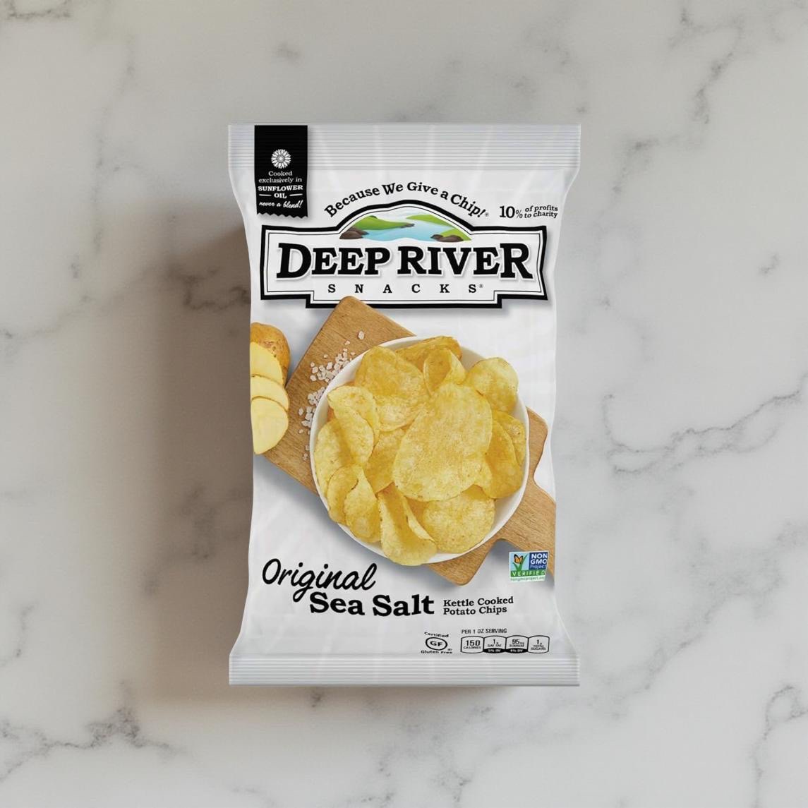 Deep River Snacks Original Sea Salt Kettle Cooked Potato Chips, 0.75 Ounce -- 120 per case. 5