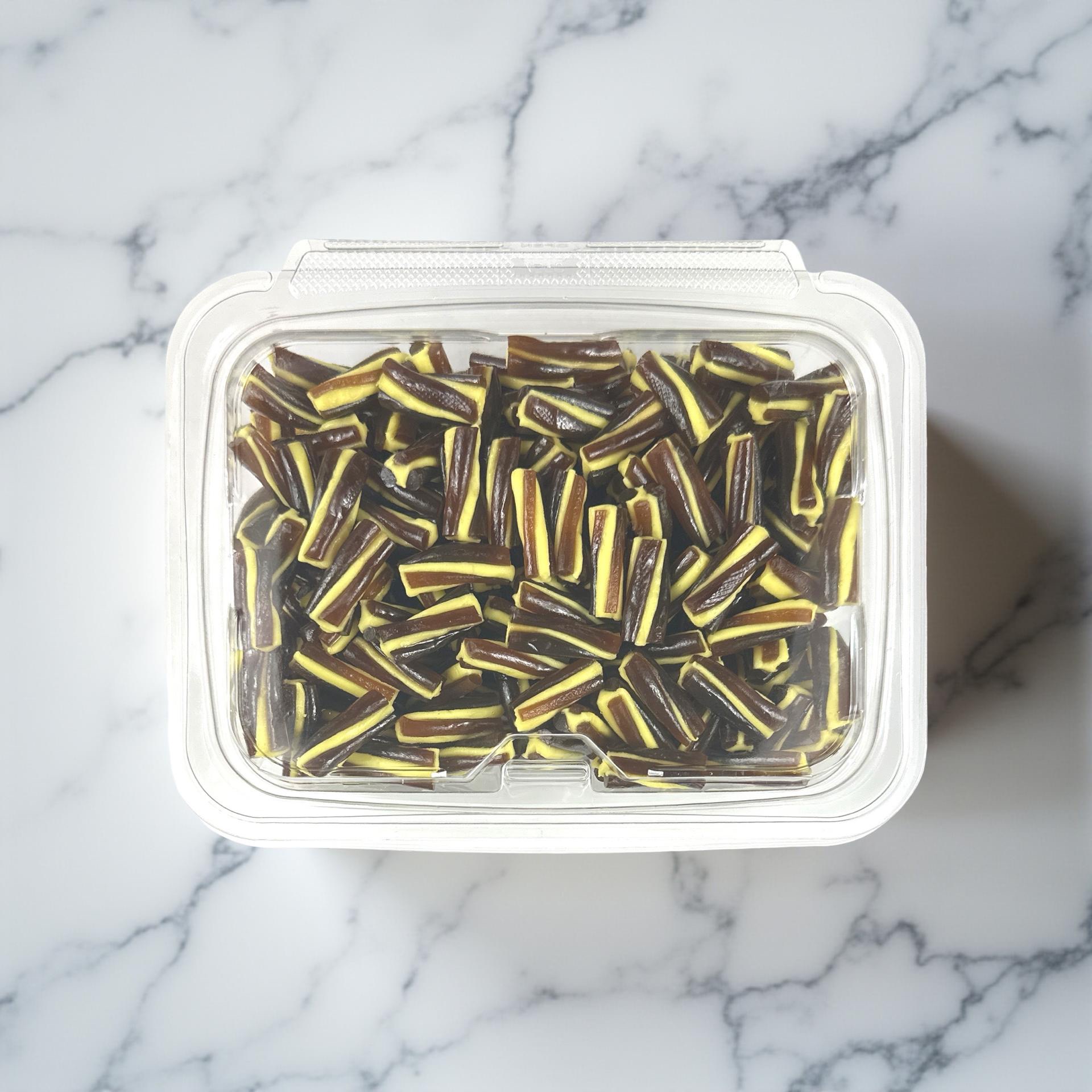 Imported Authentic Finnish Licorice Candy, Kola-Scruv, Twisted Fruit With Cola Filling Licorice, 1 Lb Tub, Limited Batch 3