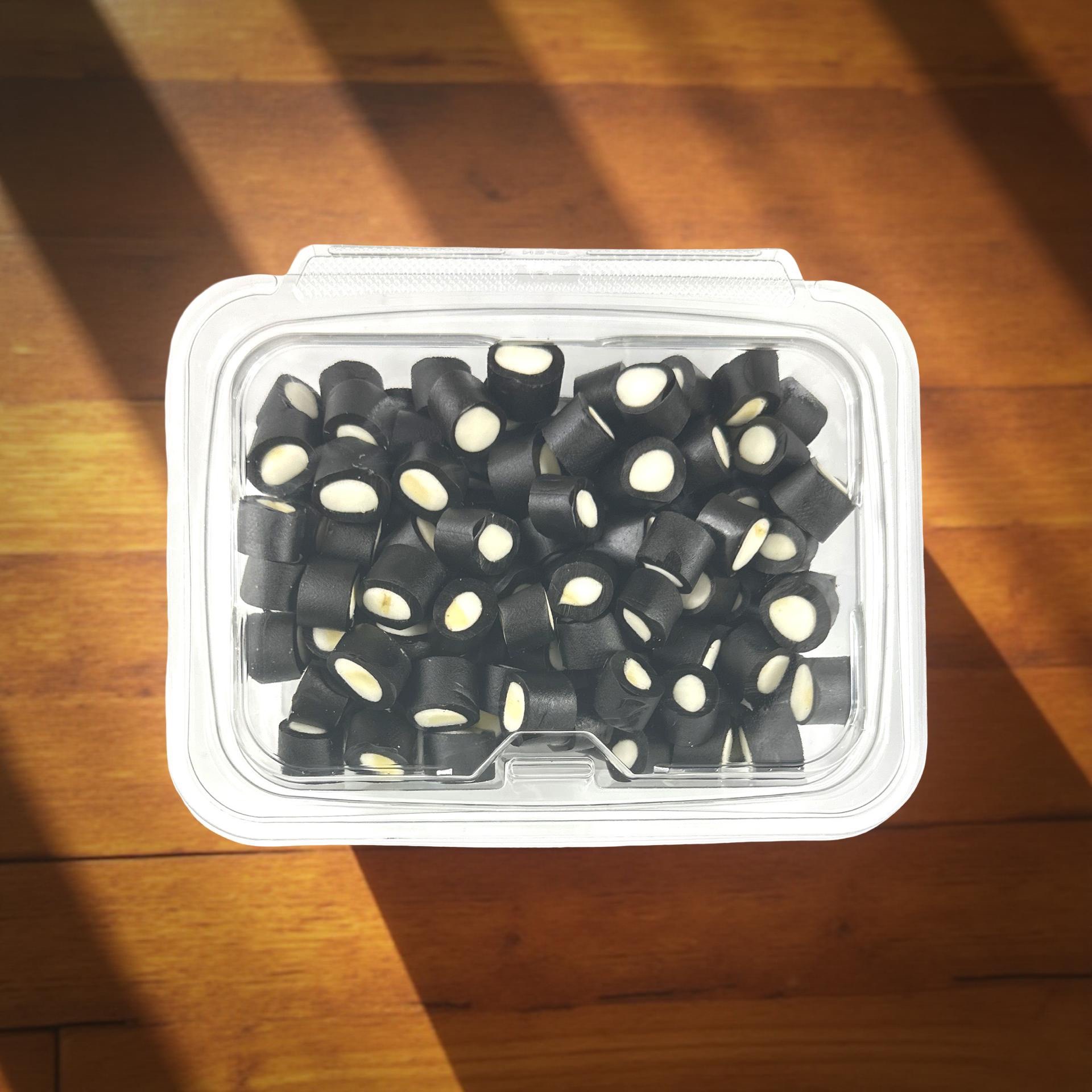 Imported Authentic Finnish Licorice Candy, Mint Filled Round Licorice, 1 Lb Tub, Limited Batch 5