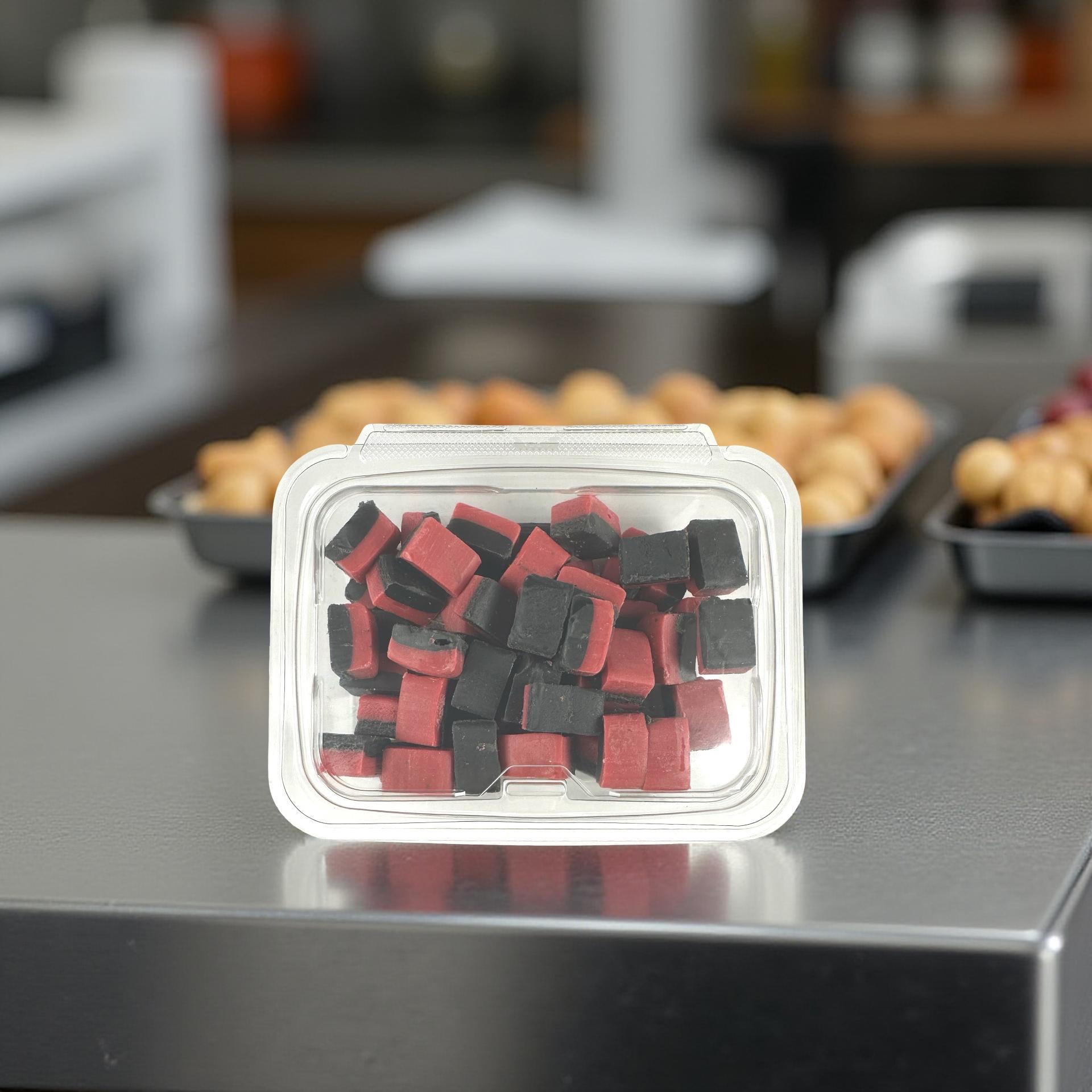 Imported Authentic Swedish Fudge Licorice Candy, Raspberry Fudge, 1 Lb Tub, Limited Batch 4