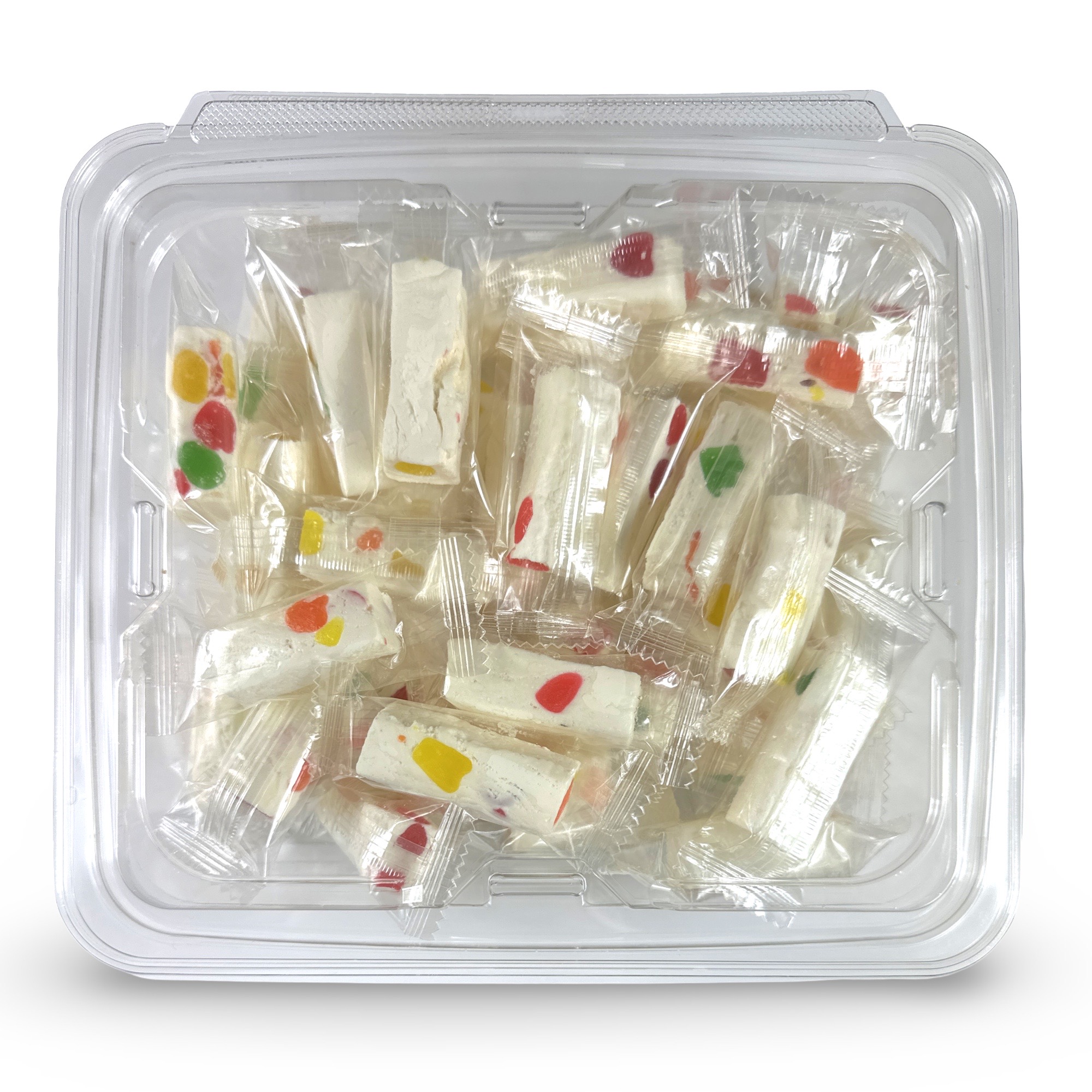 Fruity Jujube Nougat, Sweet Chewy Candy with Tangy Fruit Bits, 1 lb. Tub