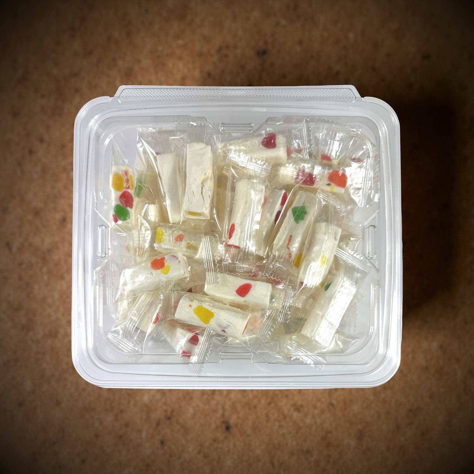 Fruity Jujube Nougat, Sweet Chewy Candy with Tangy Fruit Bits, 1 lb. Tub 3