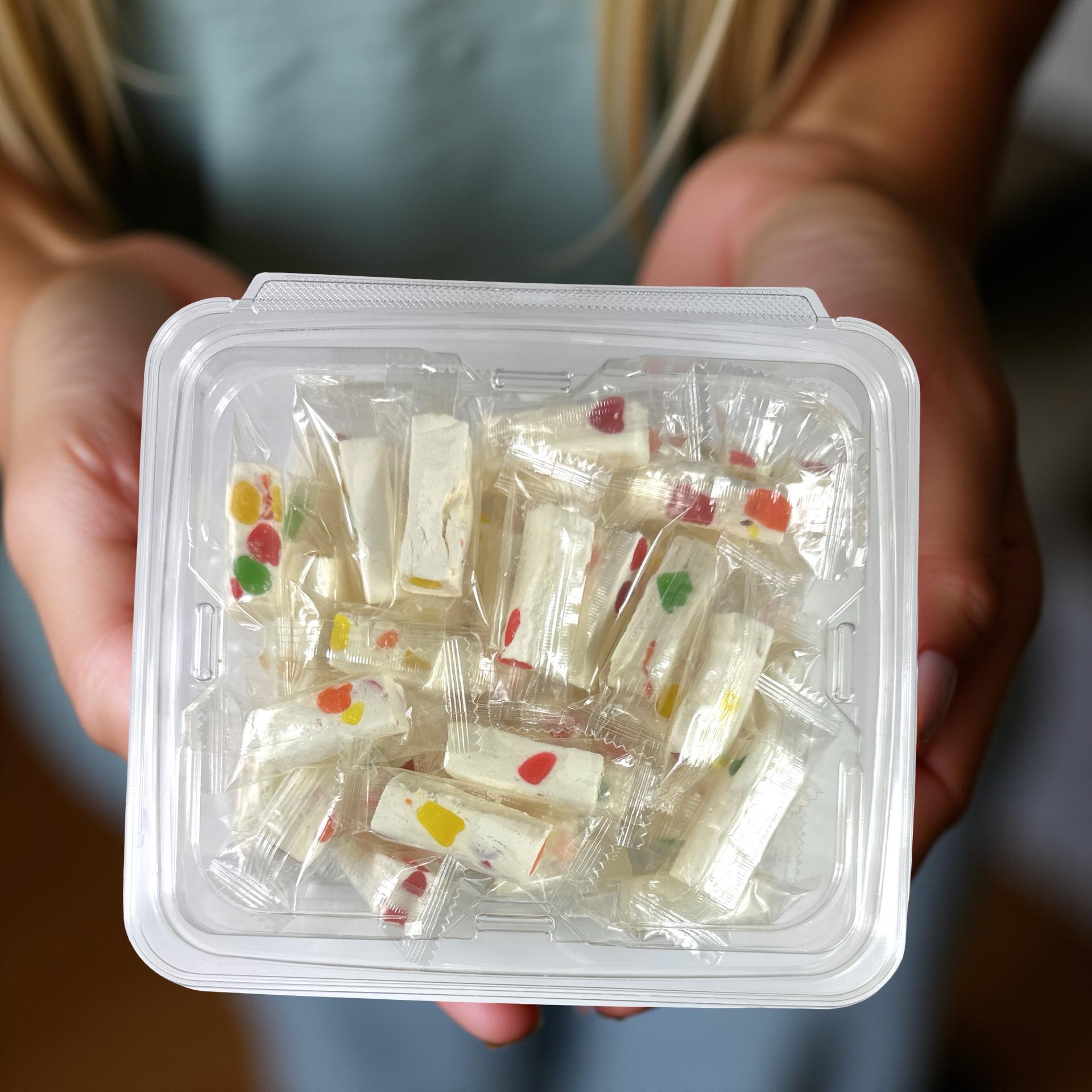 Fruity Jujube Nougat, Sweet Chewy Candy with Tangy Fruit Bits, 1 lb. Tub 2