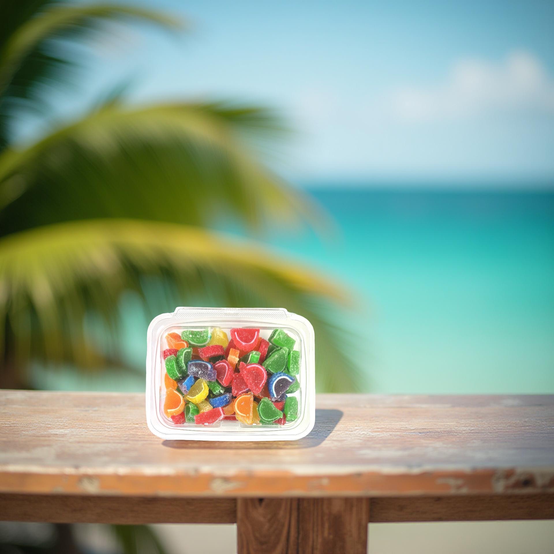 Cavalier Mini Fruit Agar Jelly Slices, World Famous Quality, Assorted Flavors, Kosher, 1 lb. Tub 3