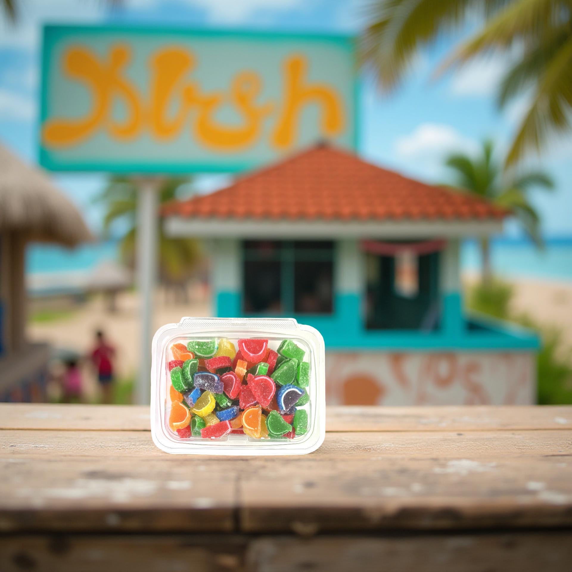 Cavalier Mini Fruit Agar Jelly Slices, World Famous Quality, Assorted Flavors, Kosher, 1 lb. Tub 5