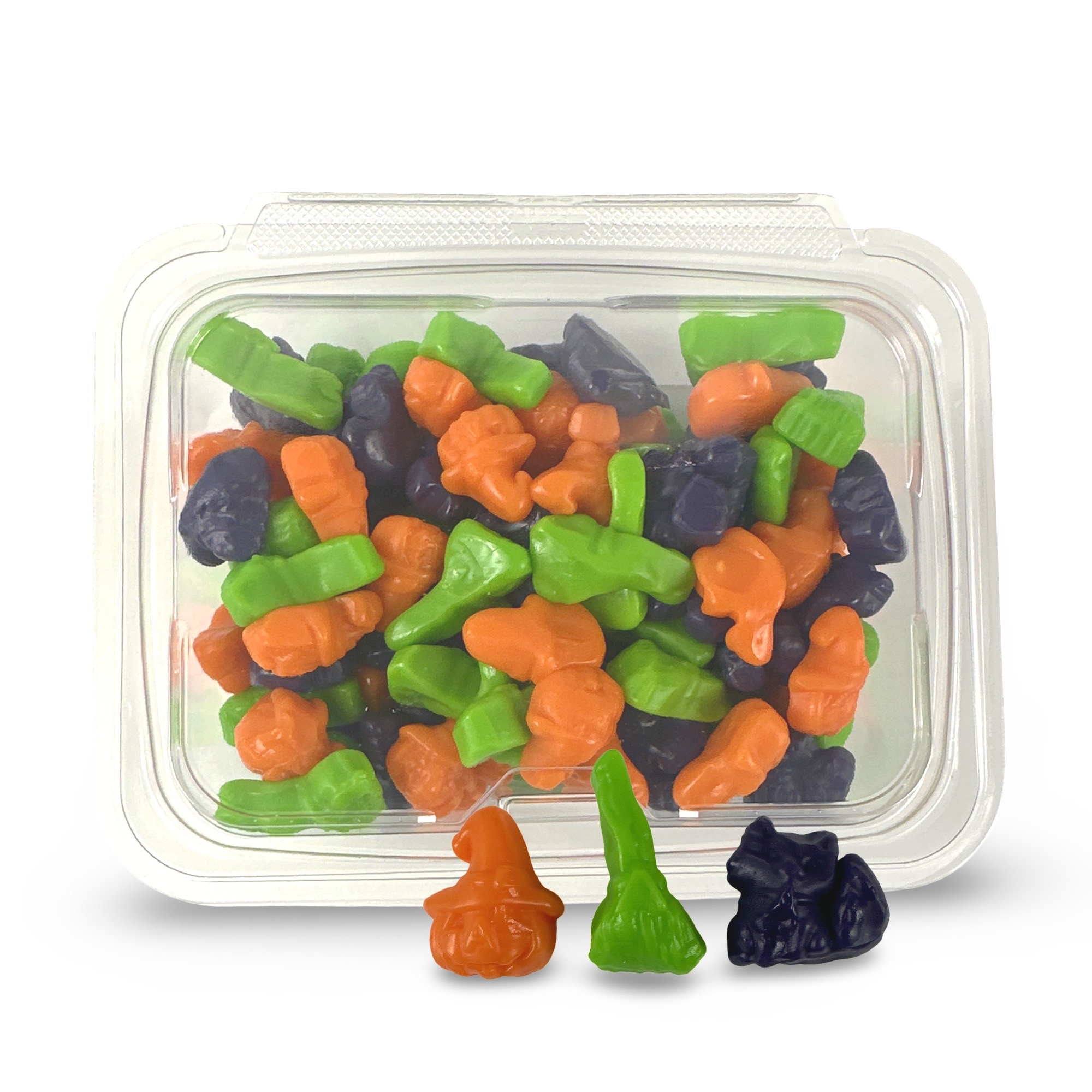 Halloween Themed Fruity Spooktacular Gummies Candy, Apple and Orange Flavors, 1 lb.