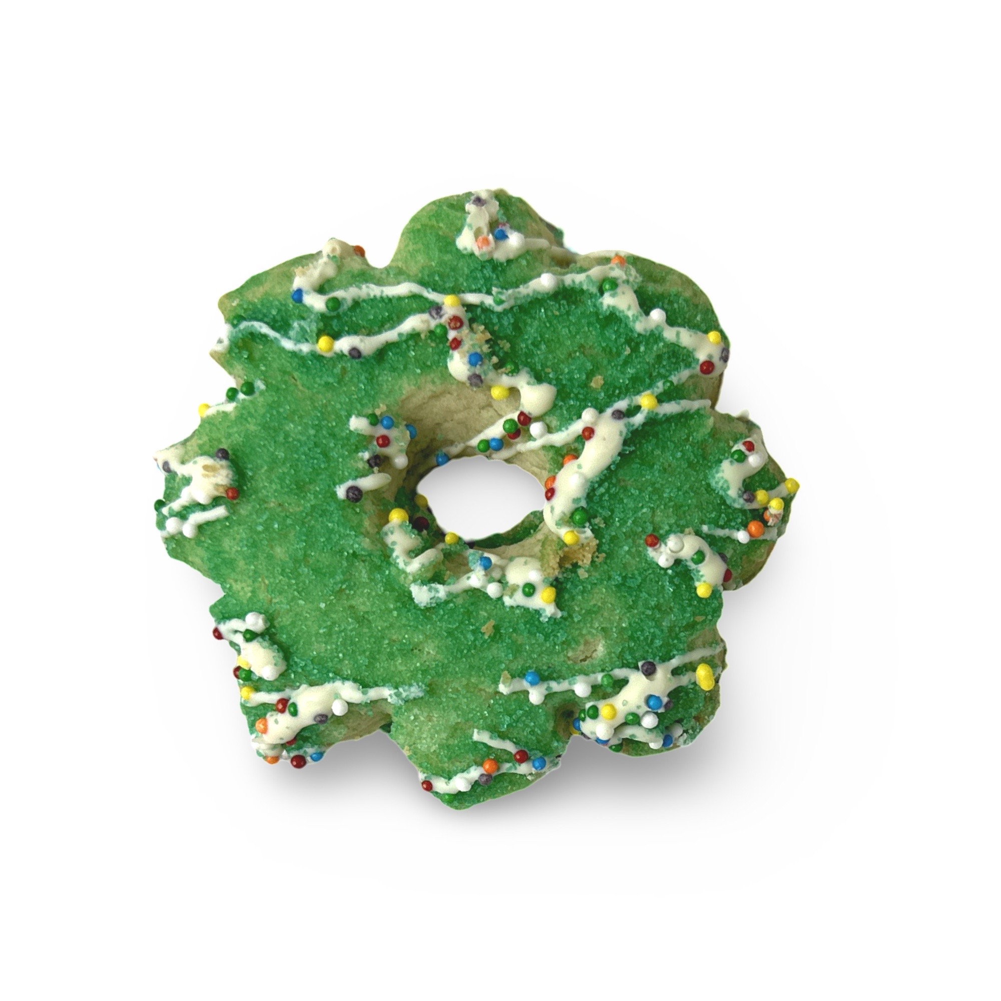 Carlotta's Christmas Themed Italian Cookies, 1 Lb Tub, (Christmas Wreath)