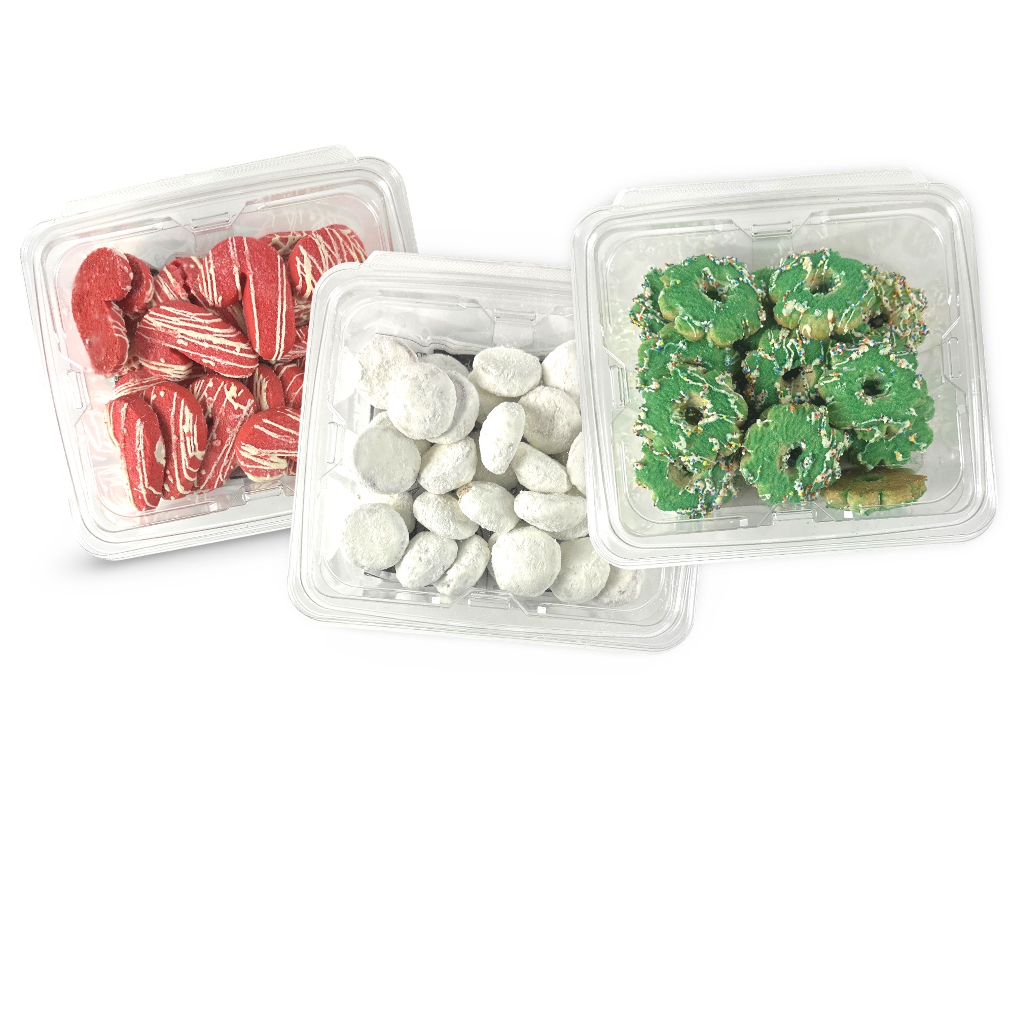 Carlotta's Christmas Themed Italian Cookies, 1 Lb Tub, (Santa Head)