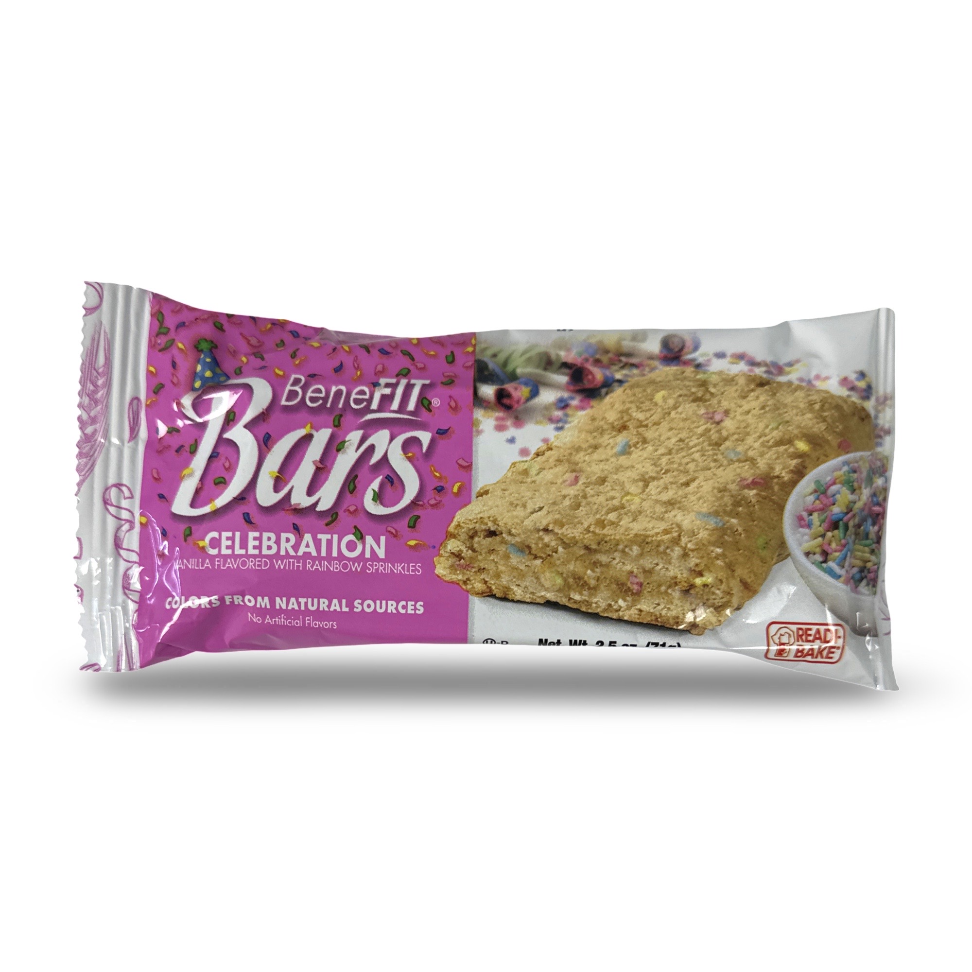 4 Flavor Benefit Bar Variety Featuring Banana Chocolate Chunk, Oatmeal Chocolate Chip, French Toast and Celebration Bar 3