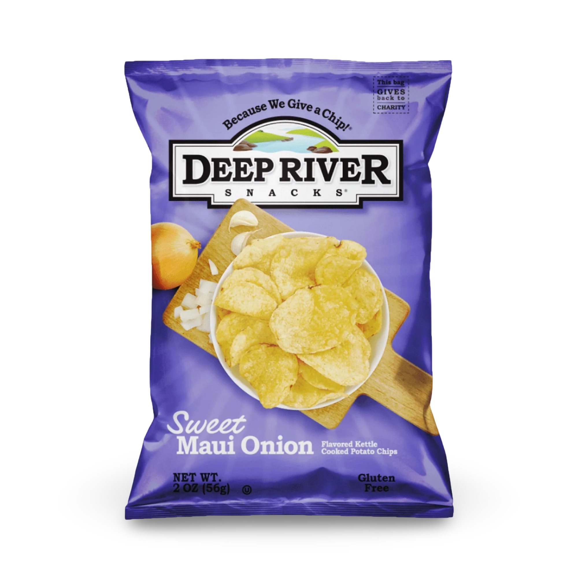 Deep River Snacks Sweet Maui Onion Kettle Cooked Potato Chips, 2-Ounce (Pack of 24)