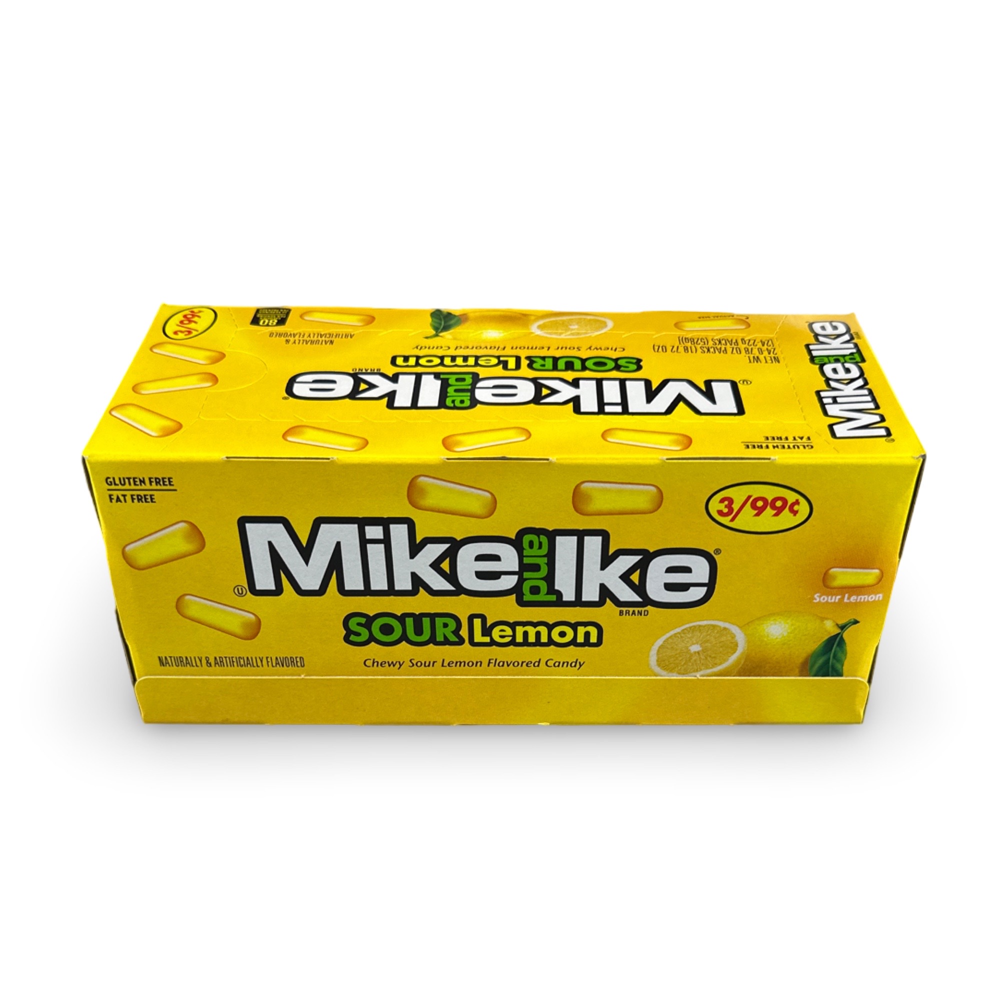 Mike & Ike Chewy Candy – 24 Count Theater Box, Sour Lemon
