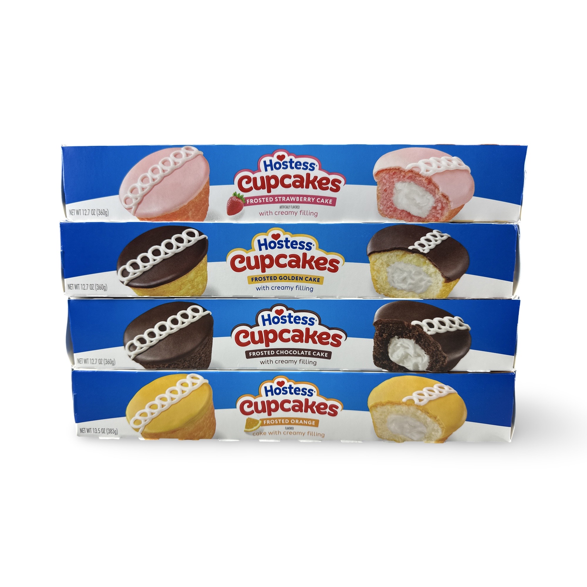 Hostess Cupcake Lovers Snack Cake Variety Pack Includes Chocolate, Strawberry, Orange and Golden | 32 Count 3