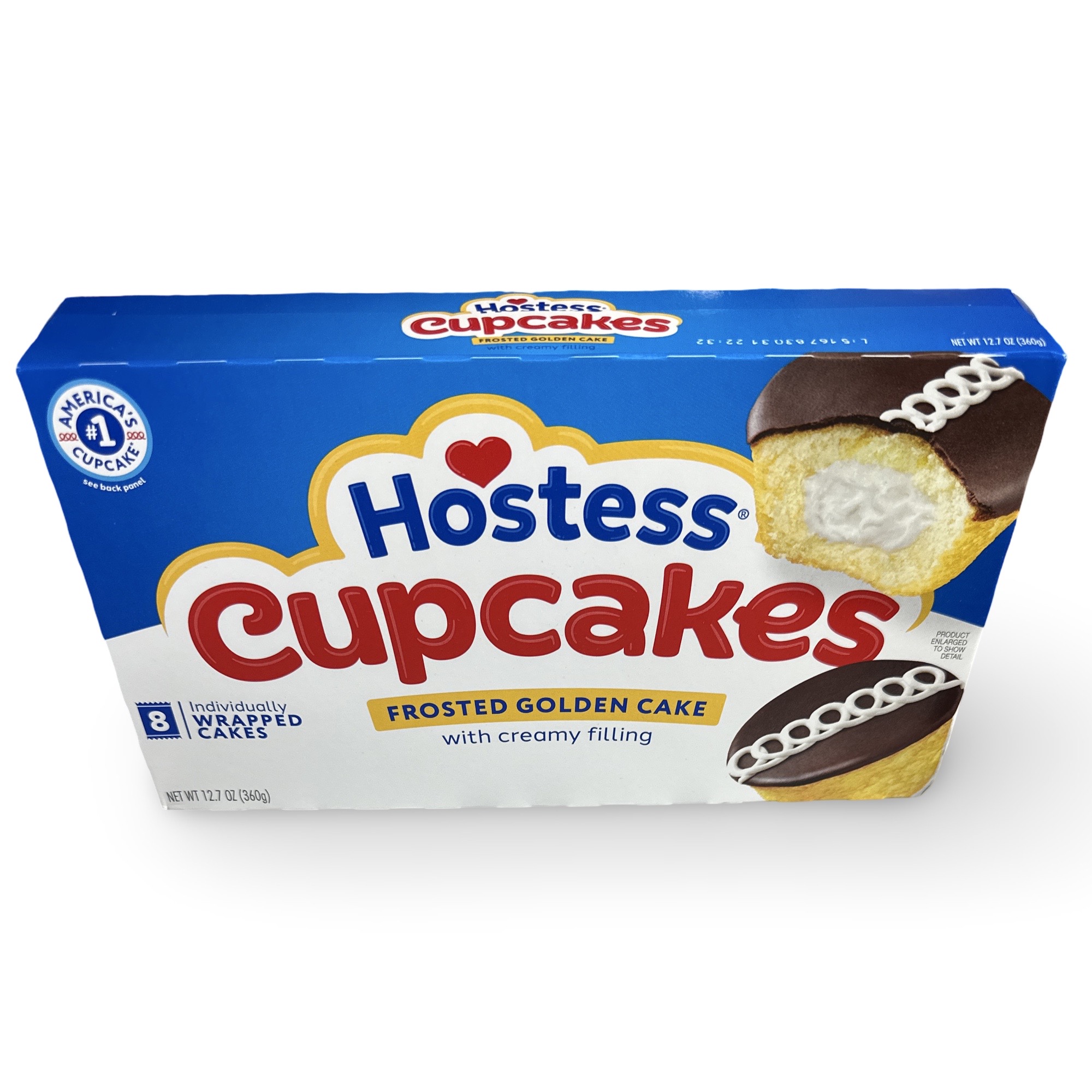 Hostess Snack Cakes Multipack Box, Golden Cupcakes, 8 Count Box