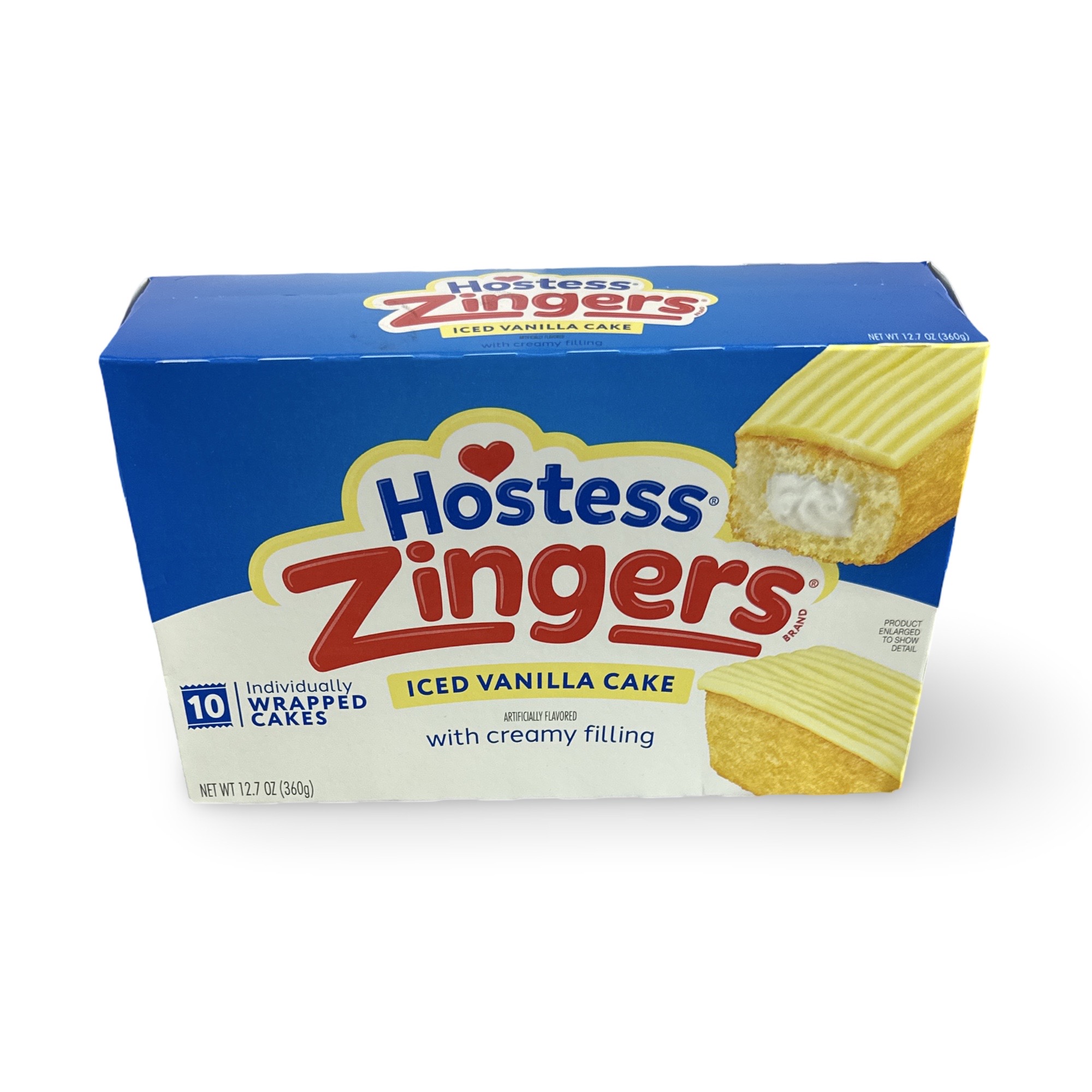 Hostess Snack Cakes Multipack Box, Vanilla Zingers, 10 Count Box