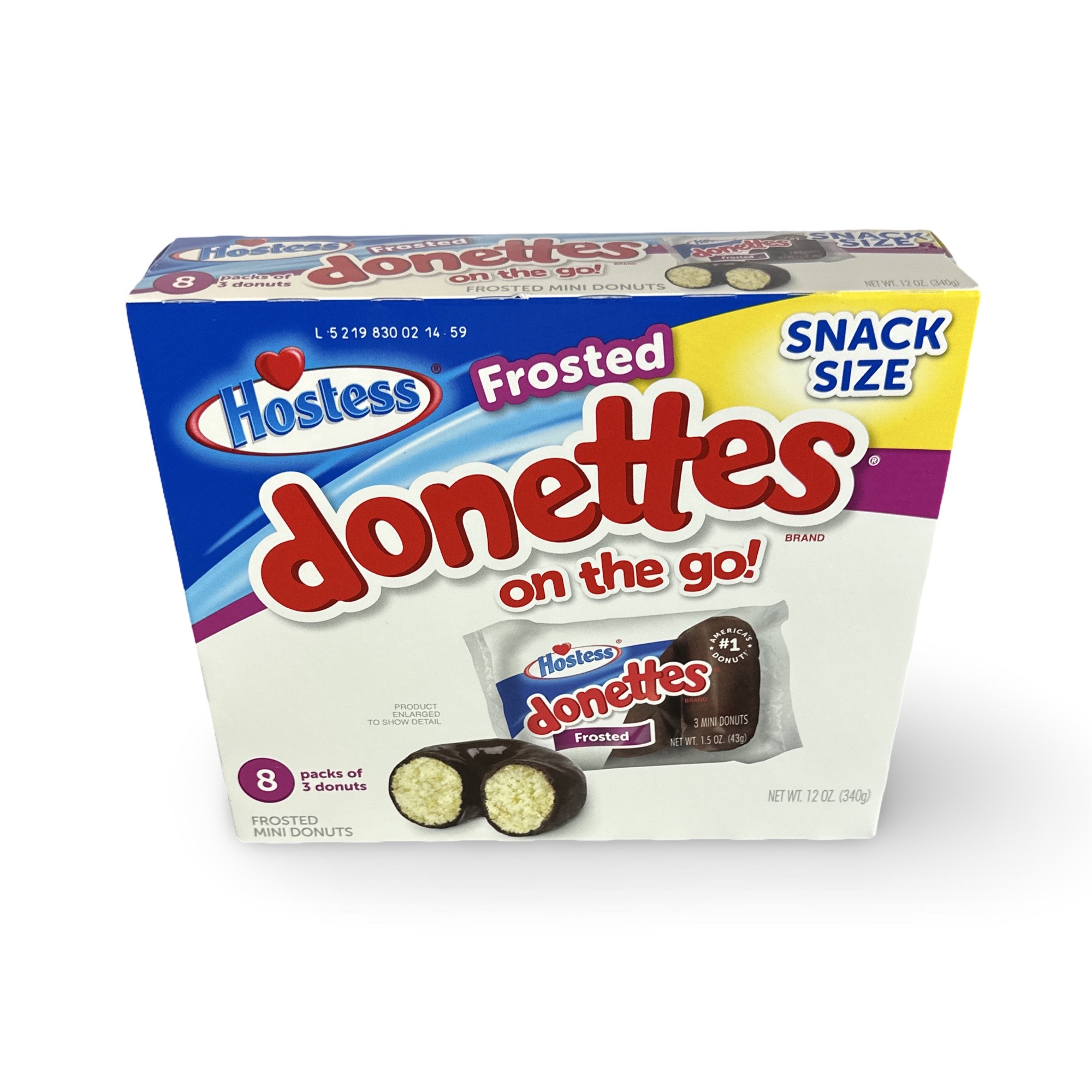 Hostess Snack Cakes Multipack Box, Chocolate Frosted Donettes, 8 Count Box